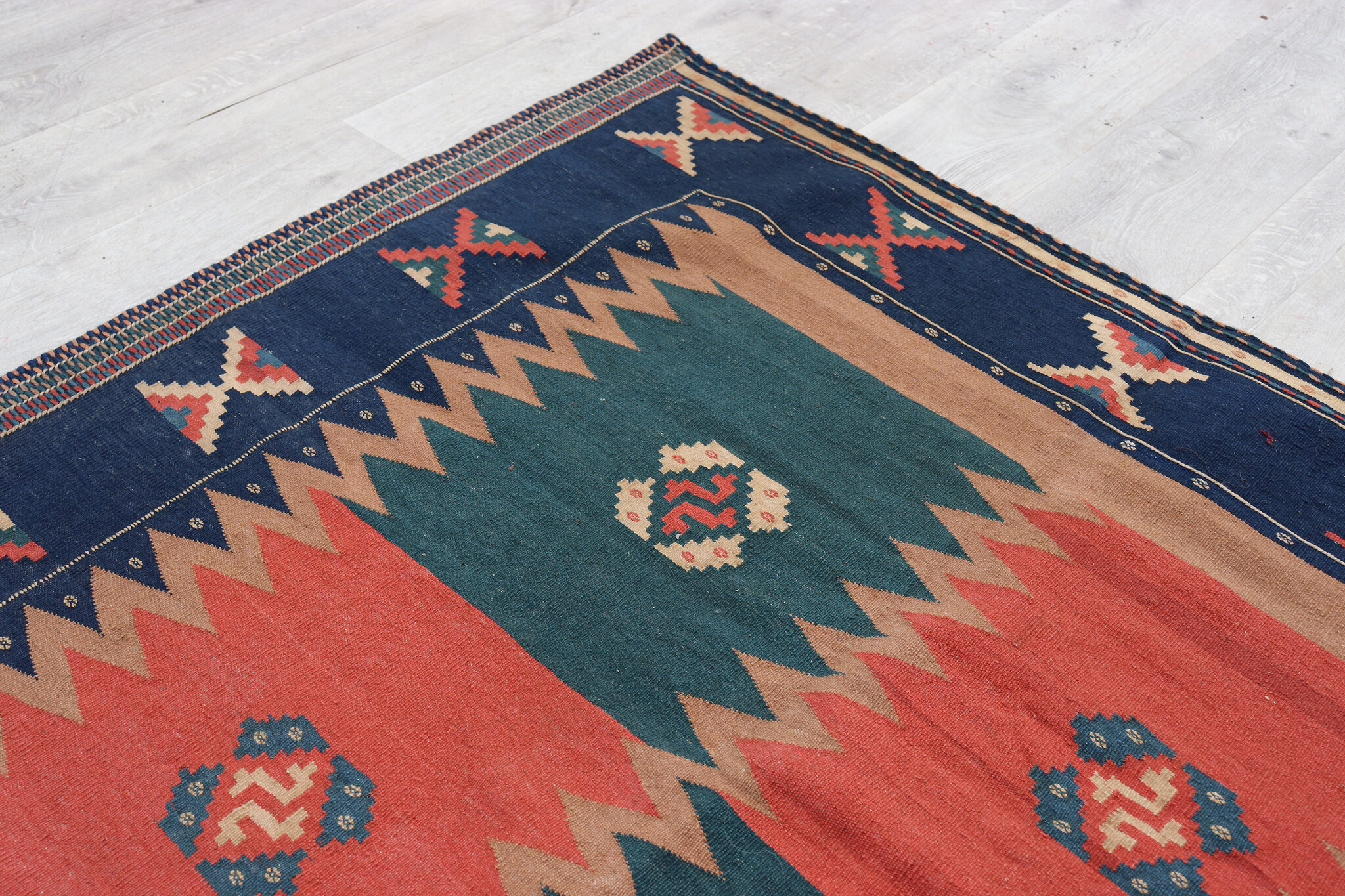 140x140  cm  oriental Handmade nomadic  kilim from Afghanistan sofrah No:75