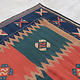 140x140  cm handgewebte nomaden orient Kelim aus Afghanistan sofrah Nr:  75