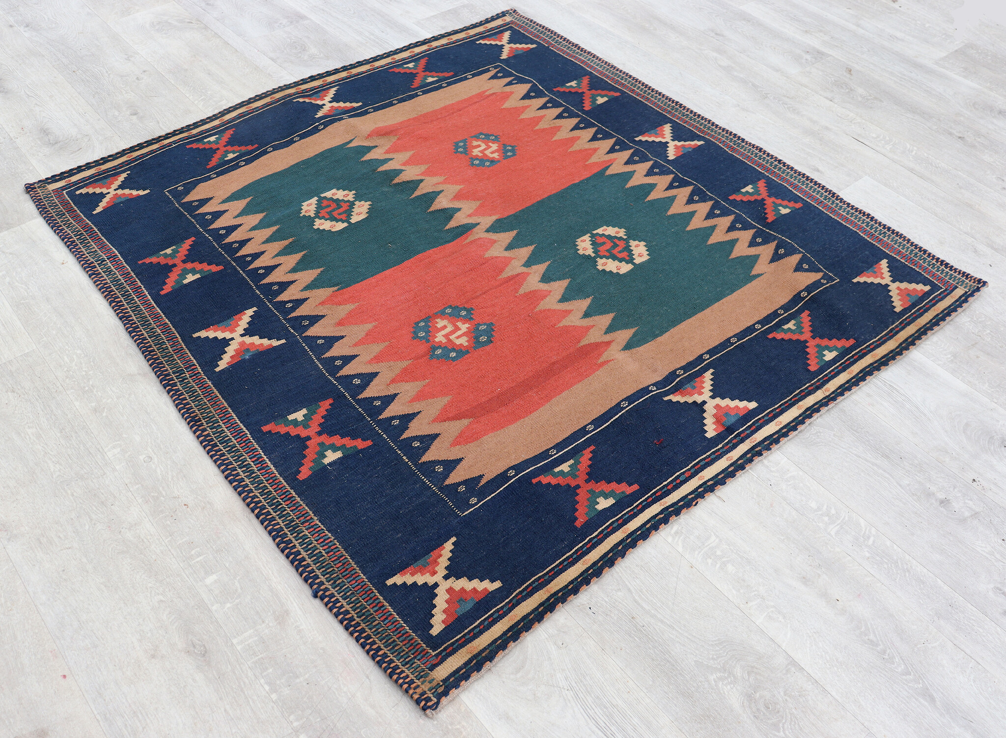 140x140  cm  oriental Handmade nomadic  kilim from Afghanistan sofrah No:75