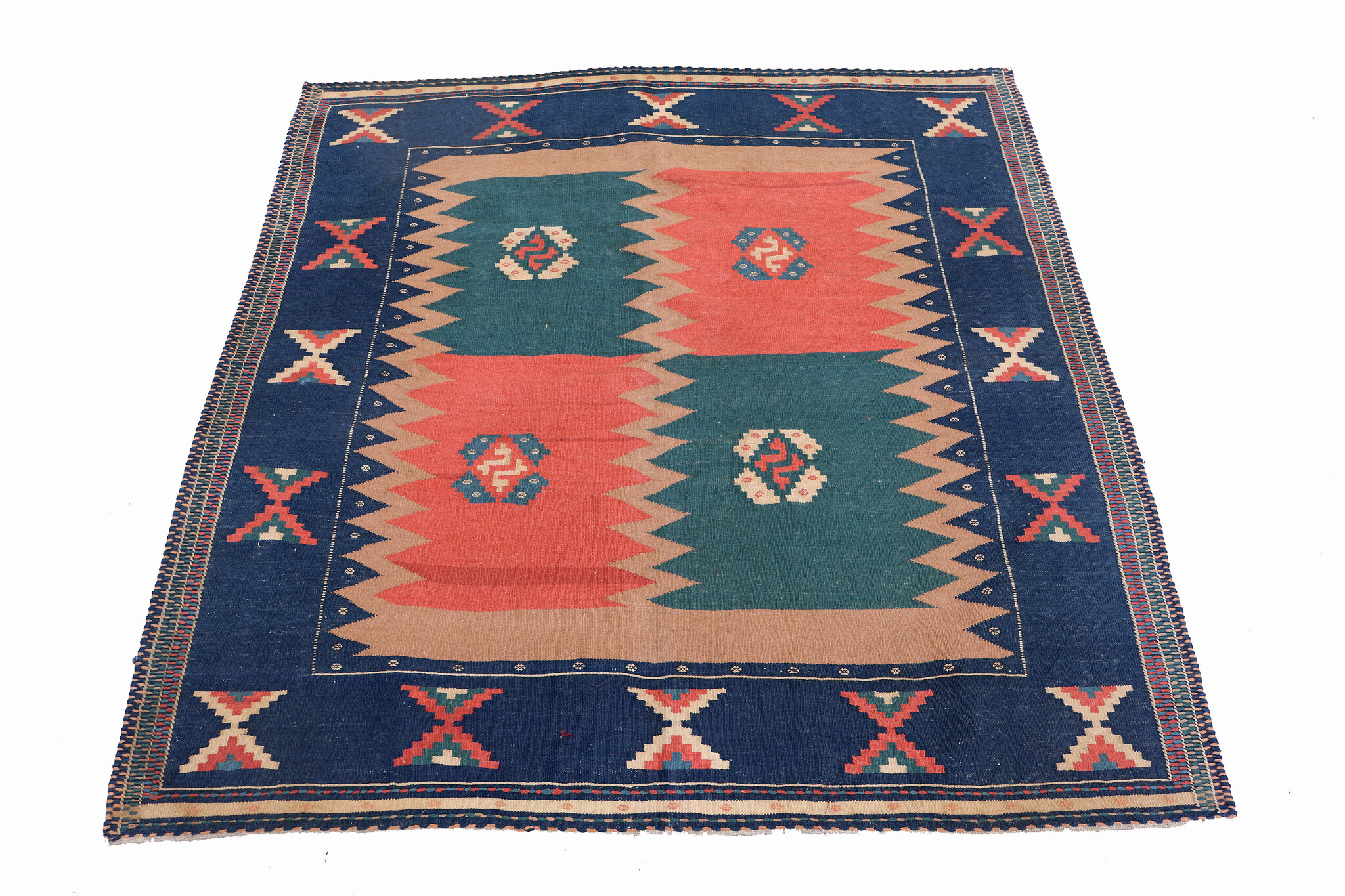 140x140  cm handgewebte nomaden orient Kelim aus Afghanistan sofrah Nr:  75