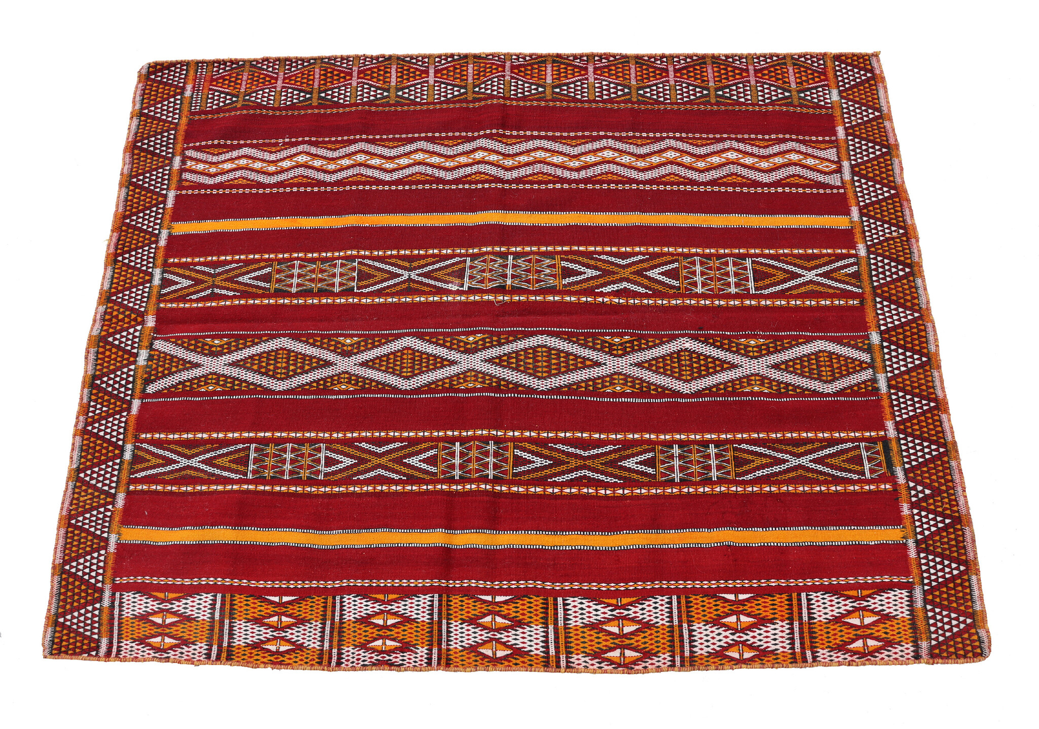 163x130  cm  oriental Handmade nomadic  kilim from Afghanistan sofrah No:  73