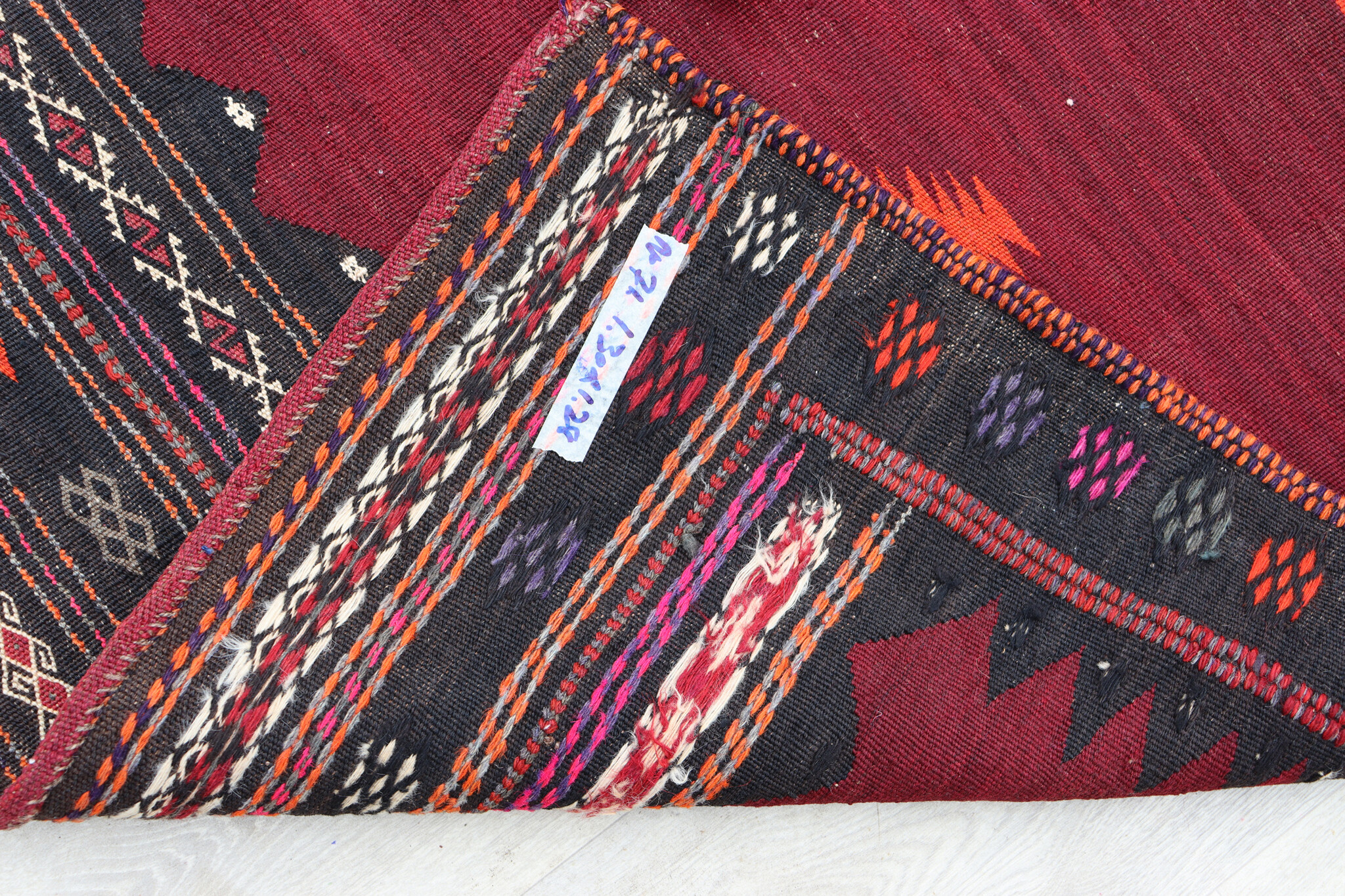 130x128  cm  oriental Handmade nomadic  kilim from Afghanistan sofrah No: 71