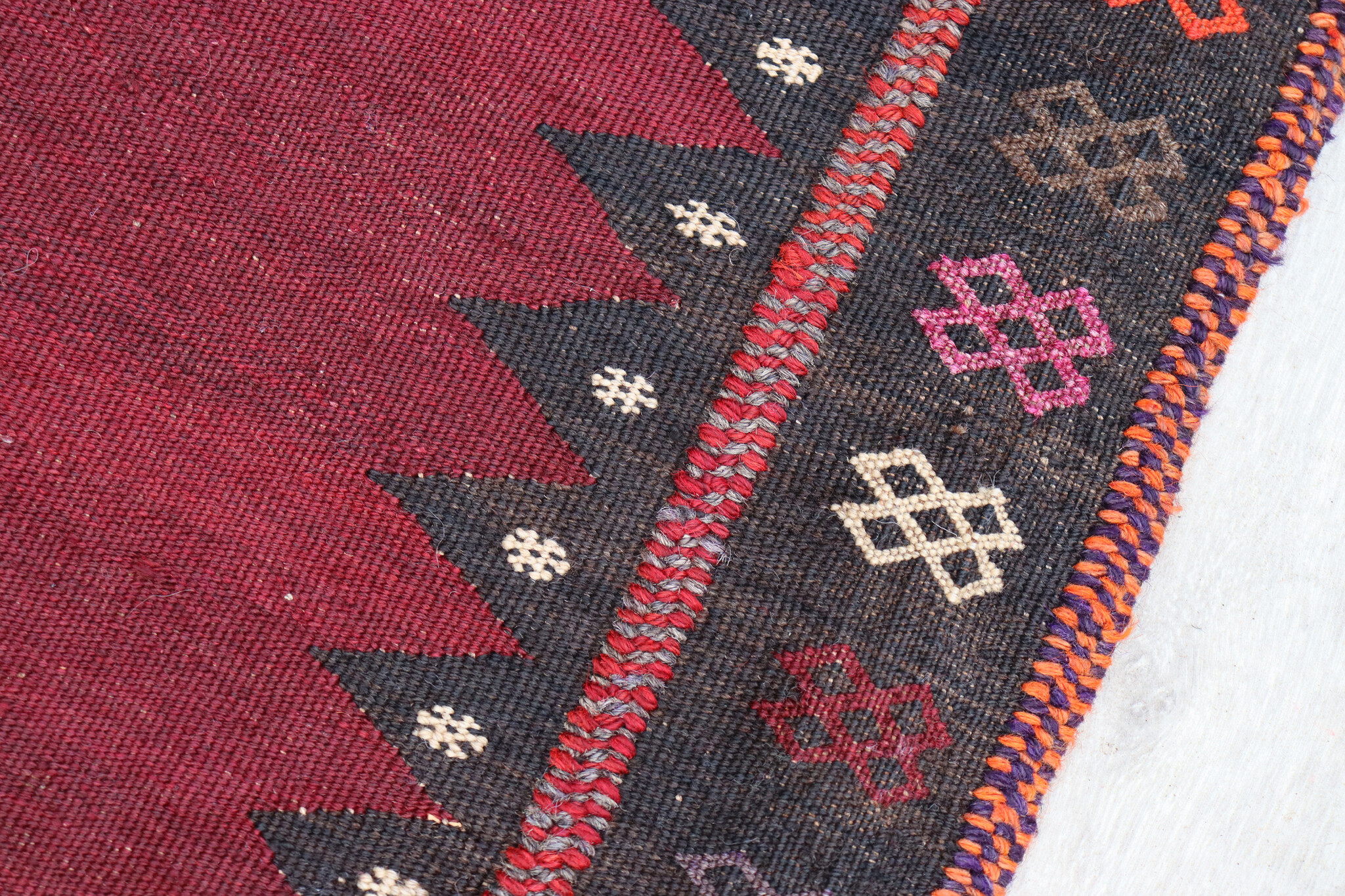 130x128  cm  oriental Handmade nomadic  kilim from Afghanistan sofrah No: 71