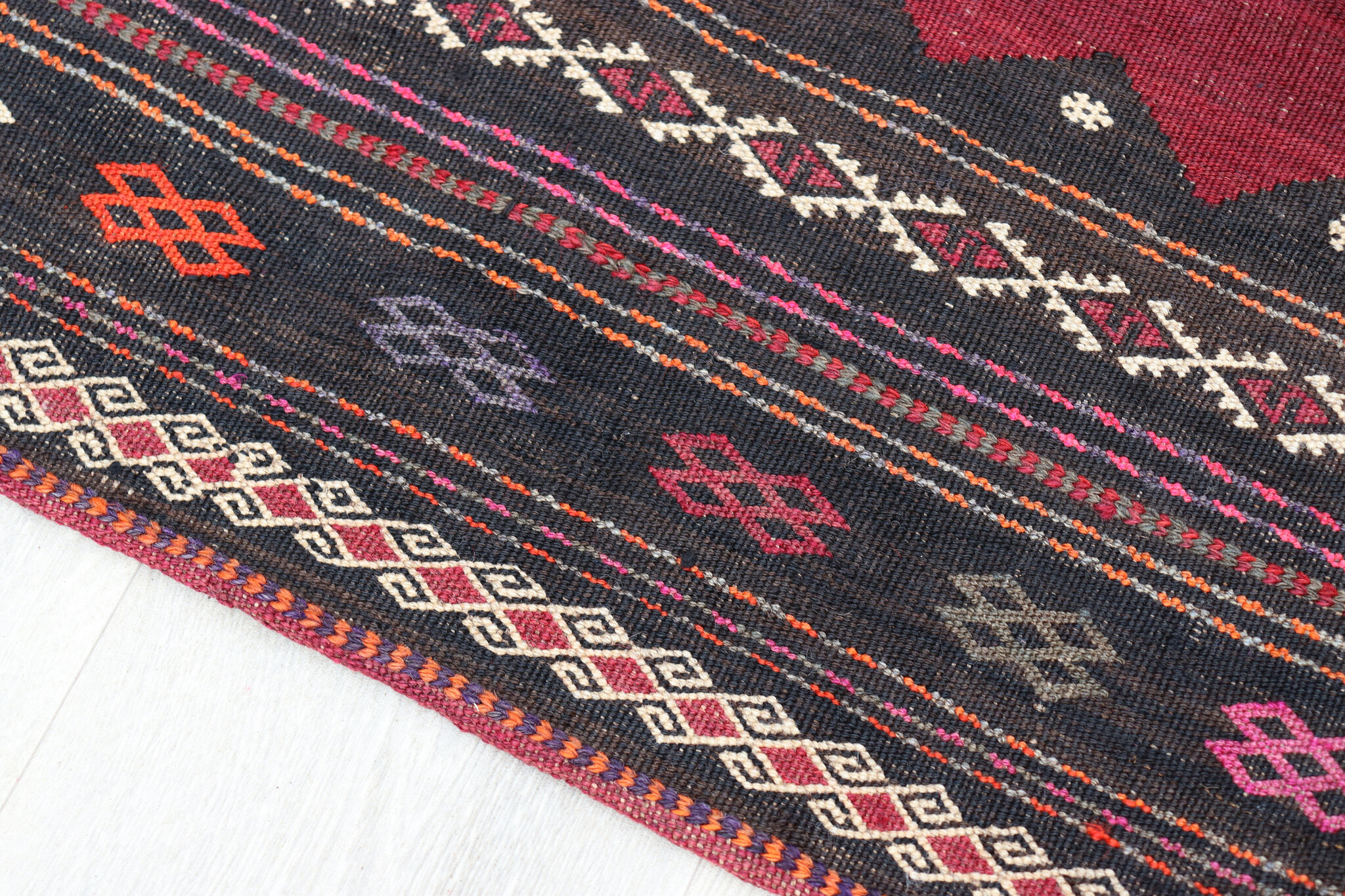 130x128  cm  oriental Handmade nomadic  kilim from Afghanistan sofrah No: 71