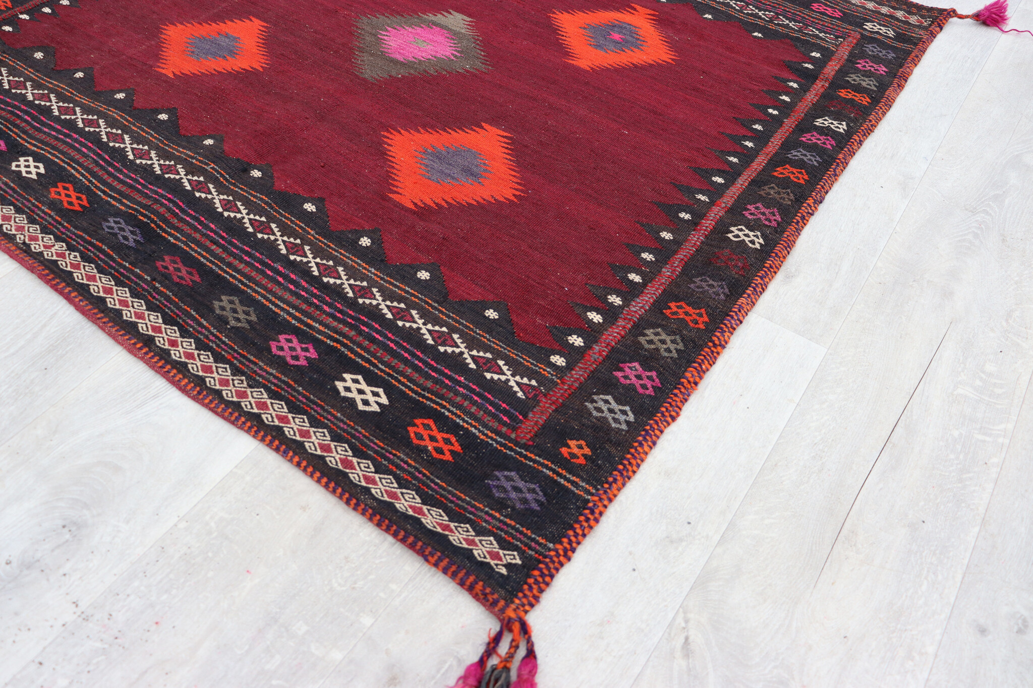 130x128  cm  oriental Handmade nomadic  kilim from Afghanistan sofrah No: 71