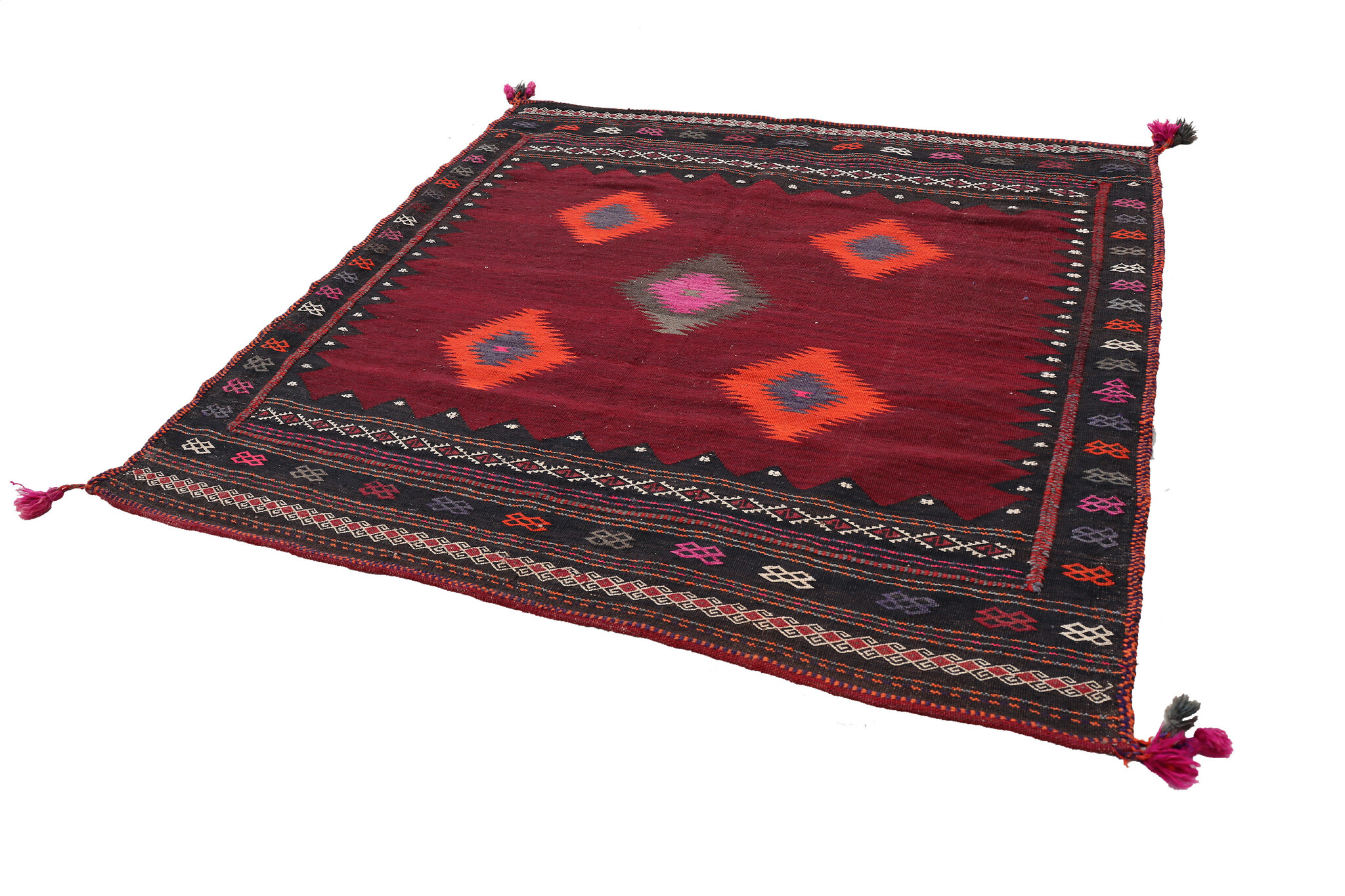 130x128  cm  oriental Handmade nomadic  kilim from Afghanistan sofrah No: 71