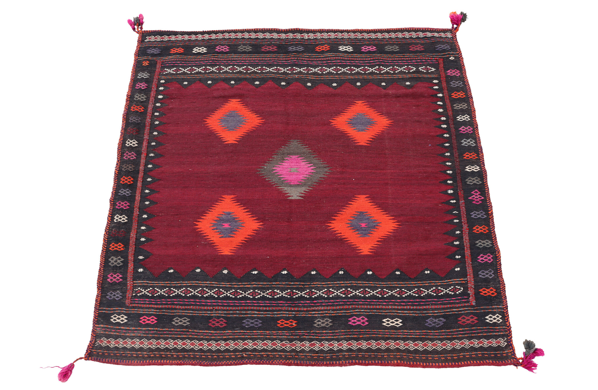 130x128  cm  oriental Handmade nomadic  kilim from Afghanistan sofrah No: 71