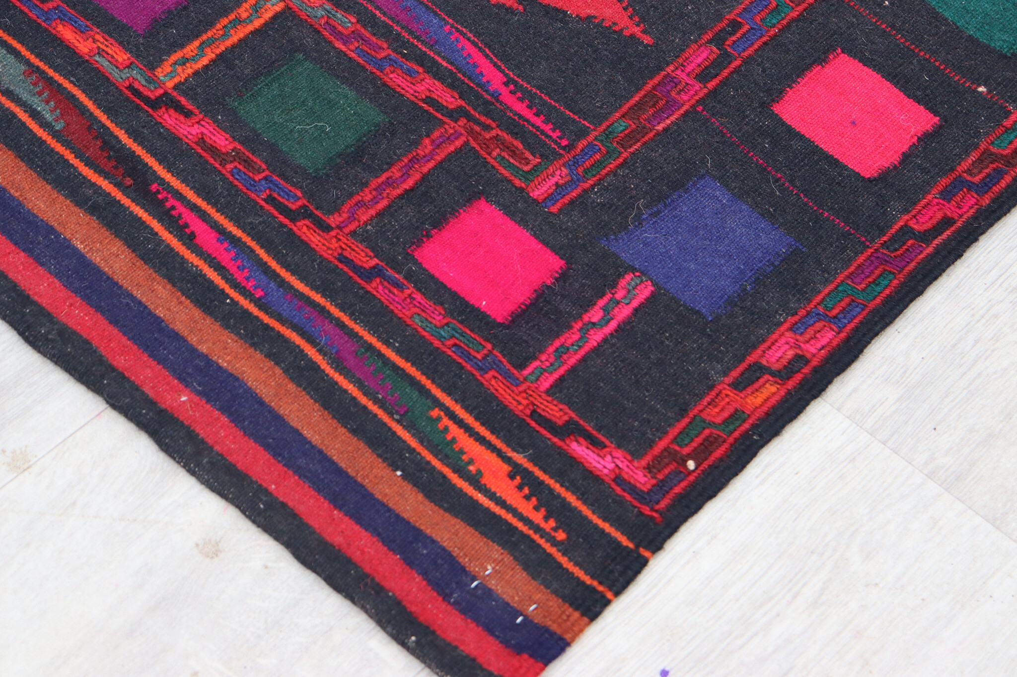 120x120  cm  oriental Handmade nomadic  kilim from Afghanistan sofrah No:  69