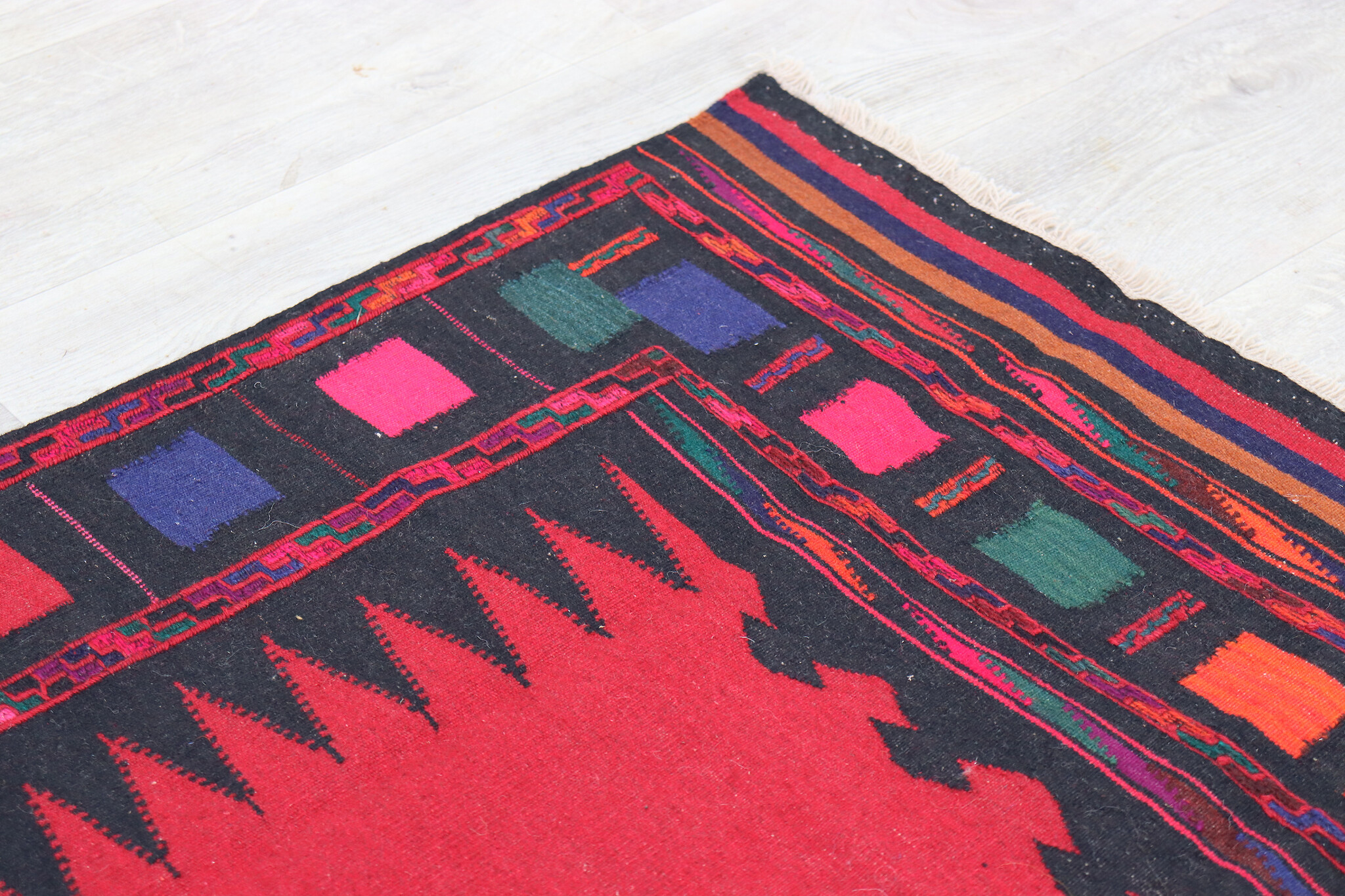 120x120  cm  oriental Handmade nomadic  kilim from Afghanistan sofrah No:  69