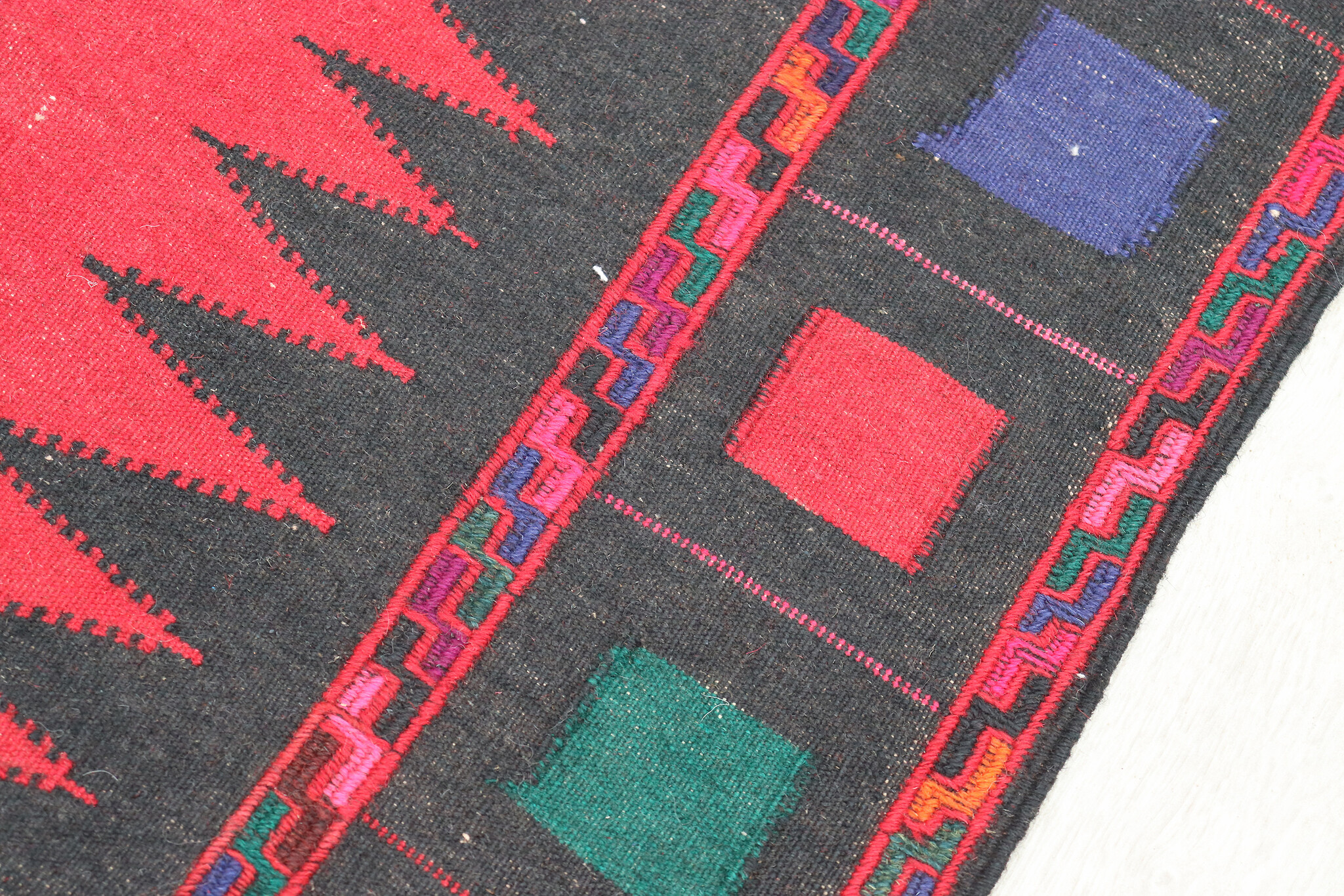 120x120  cm  oriental Handmade nomadic  kilim from Afghanistan sofrah No:  69