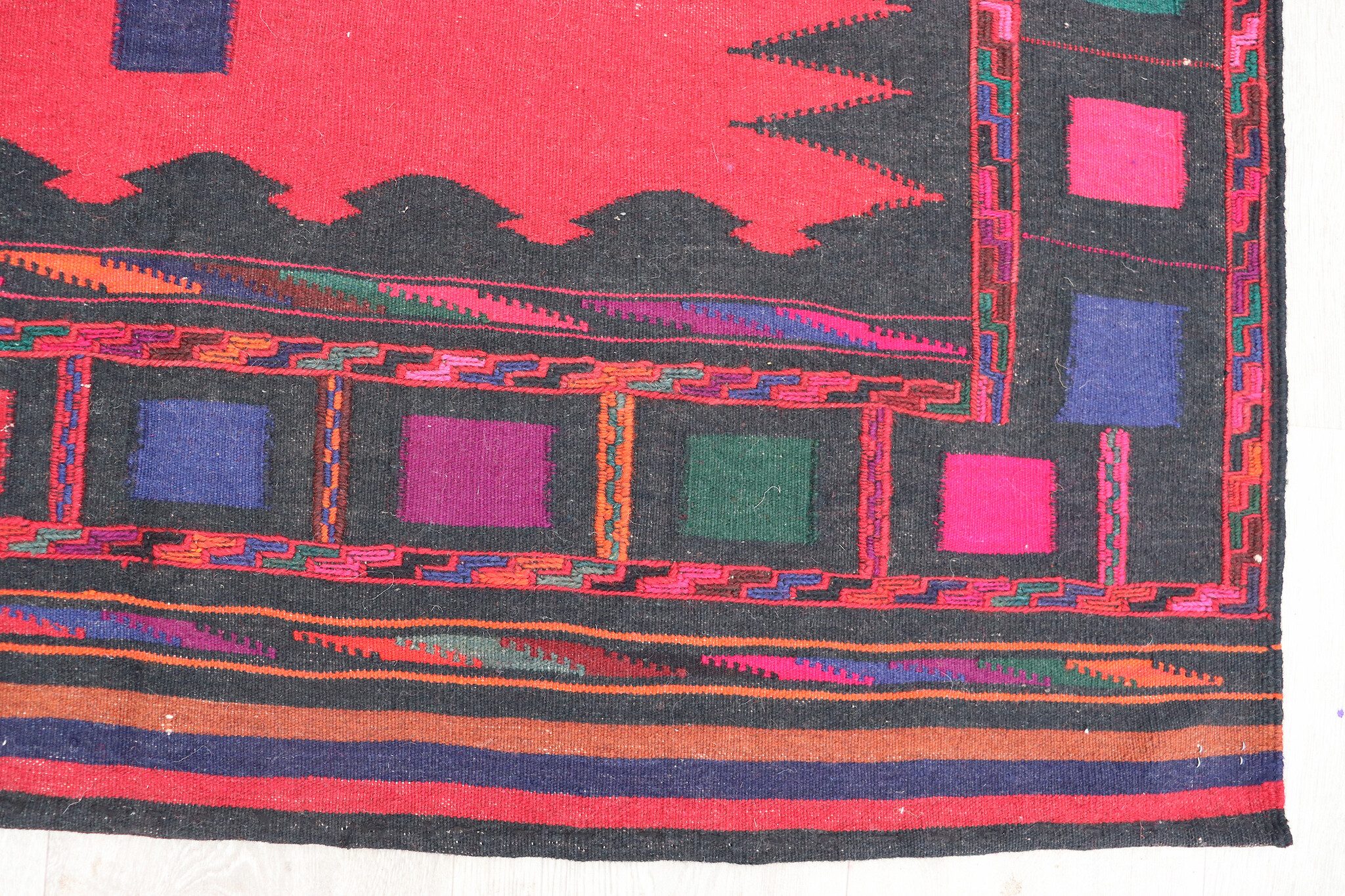 120x120  cm  oriental Handmade nomadic  kilim from Afghanistan sofrah No:  69