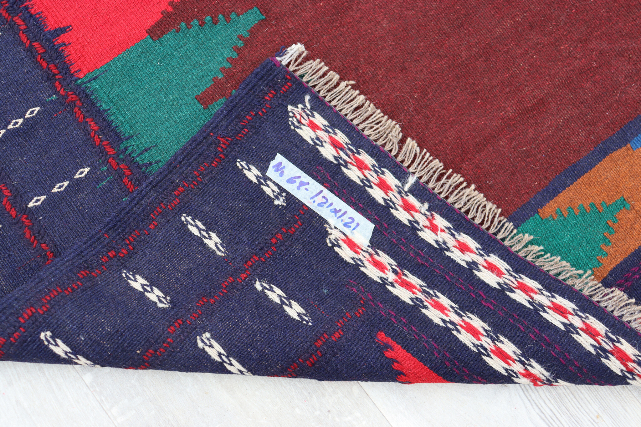 121x121  cm  oriental Handmade nomadic  kilim from Afghanistan sofrah No: 68