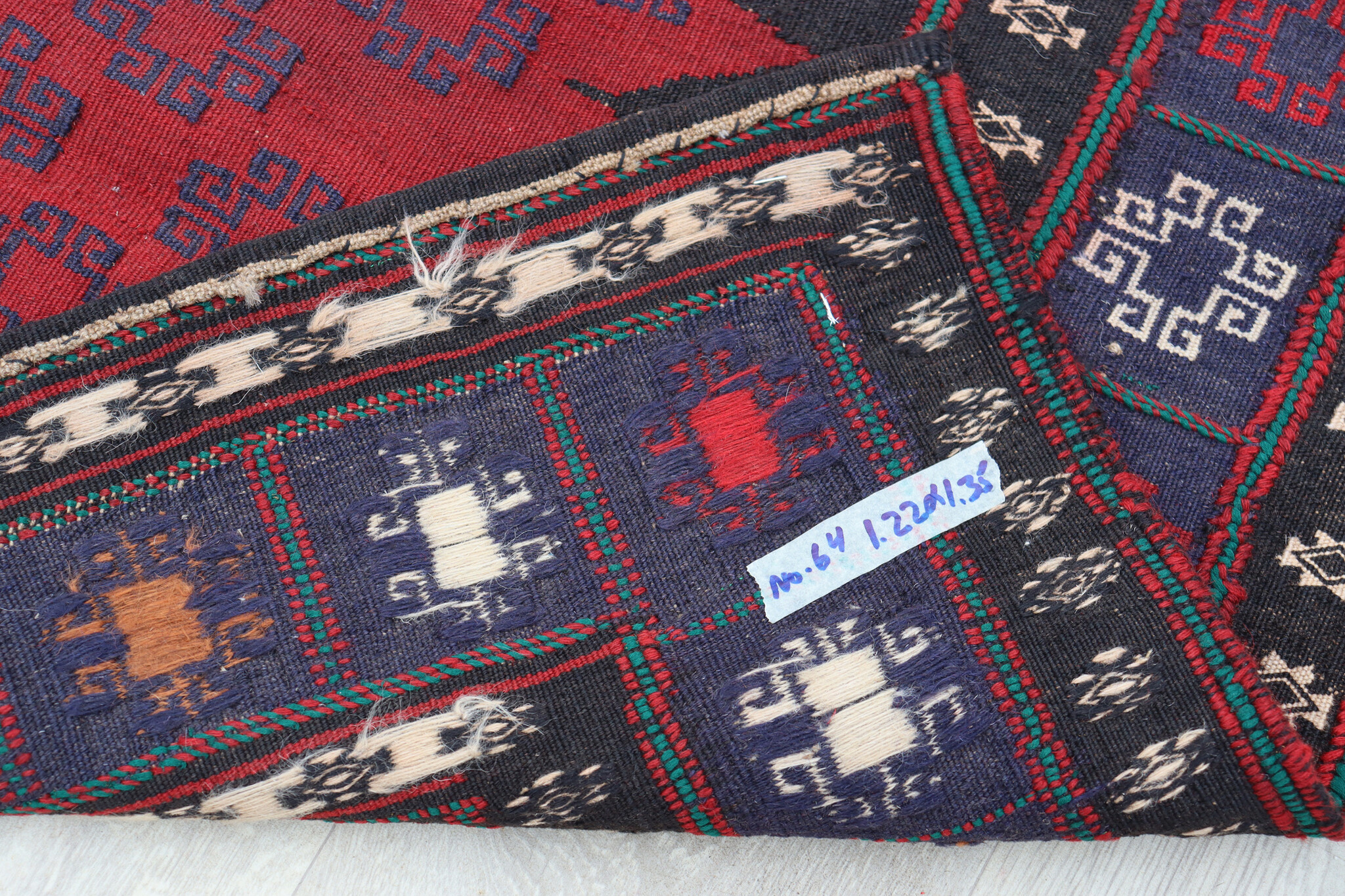135x122  cm  oriental Handmade nomadic  kilim from Afghanistan sofrah No: 64
