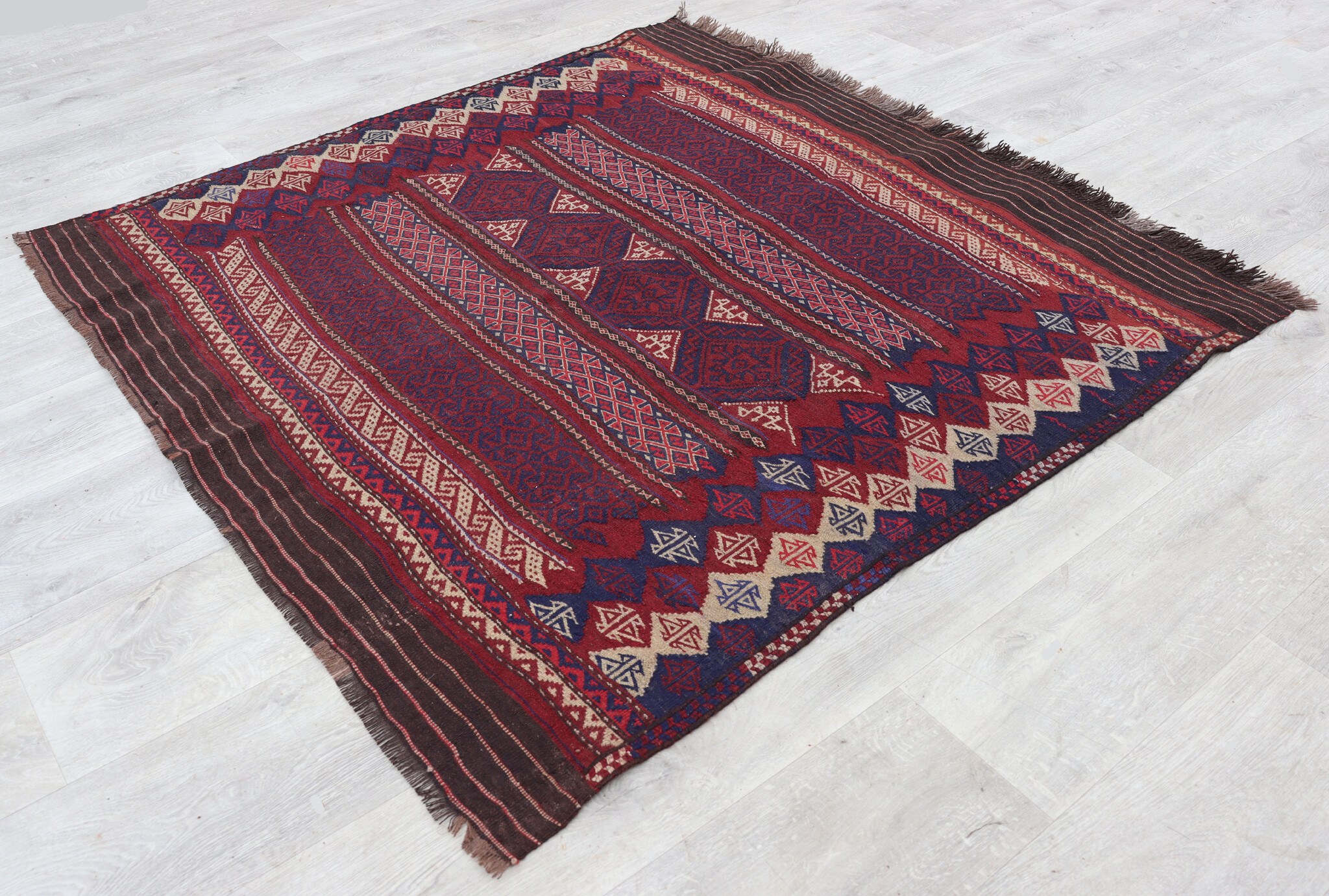 145x140  cm  oriental Handmade nomadic  kilim from Afghanistan sofrah No:  70