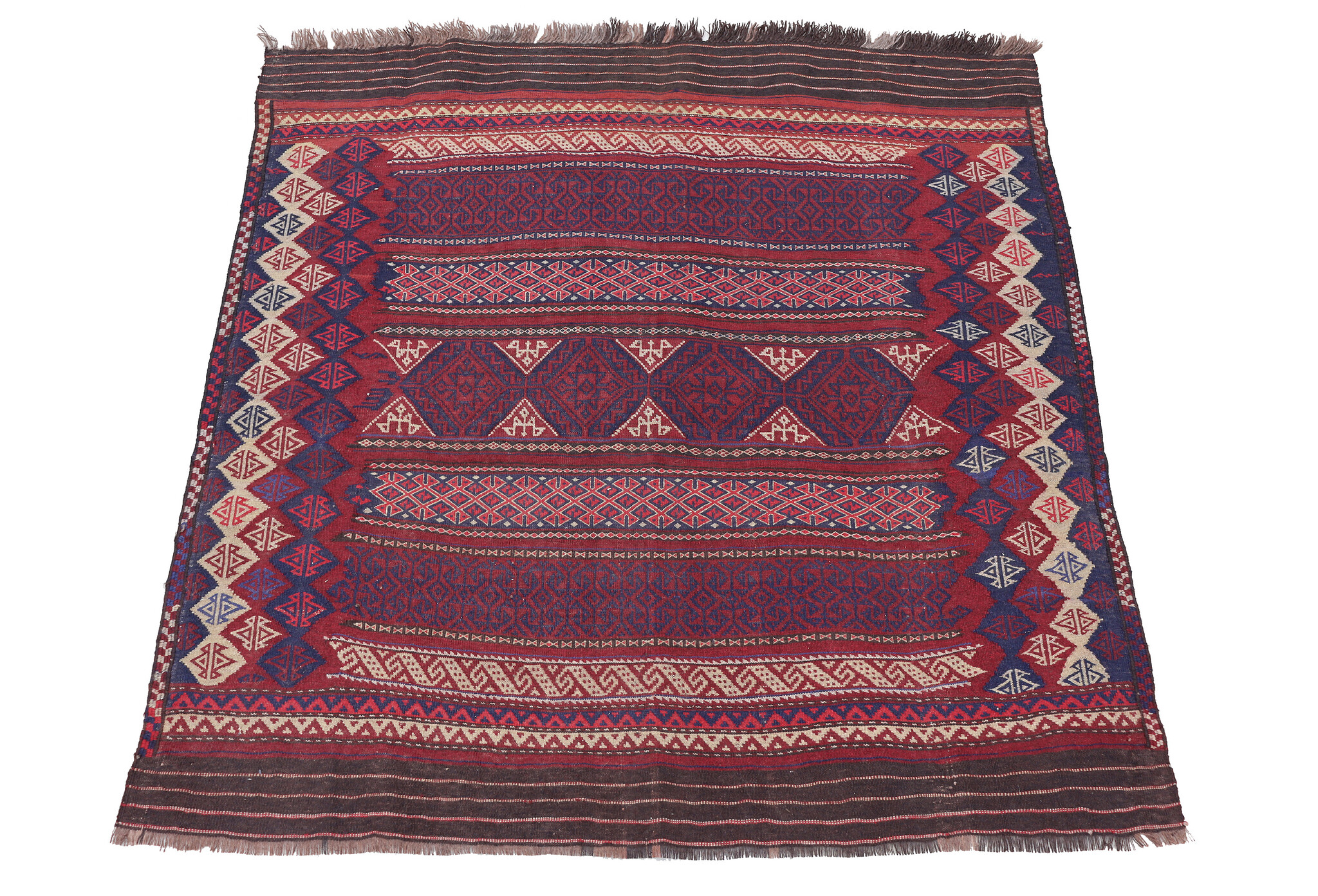 145x140  cm handgewebte nomaden orient Kelim aus Afghanistan sofrah Nr:  70