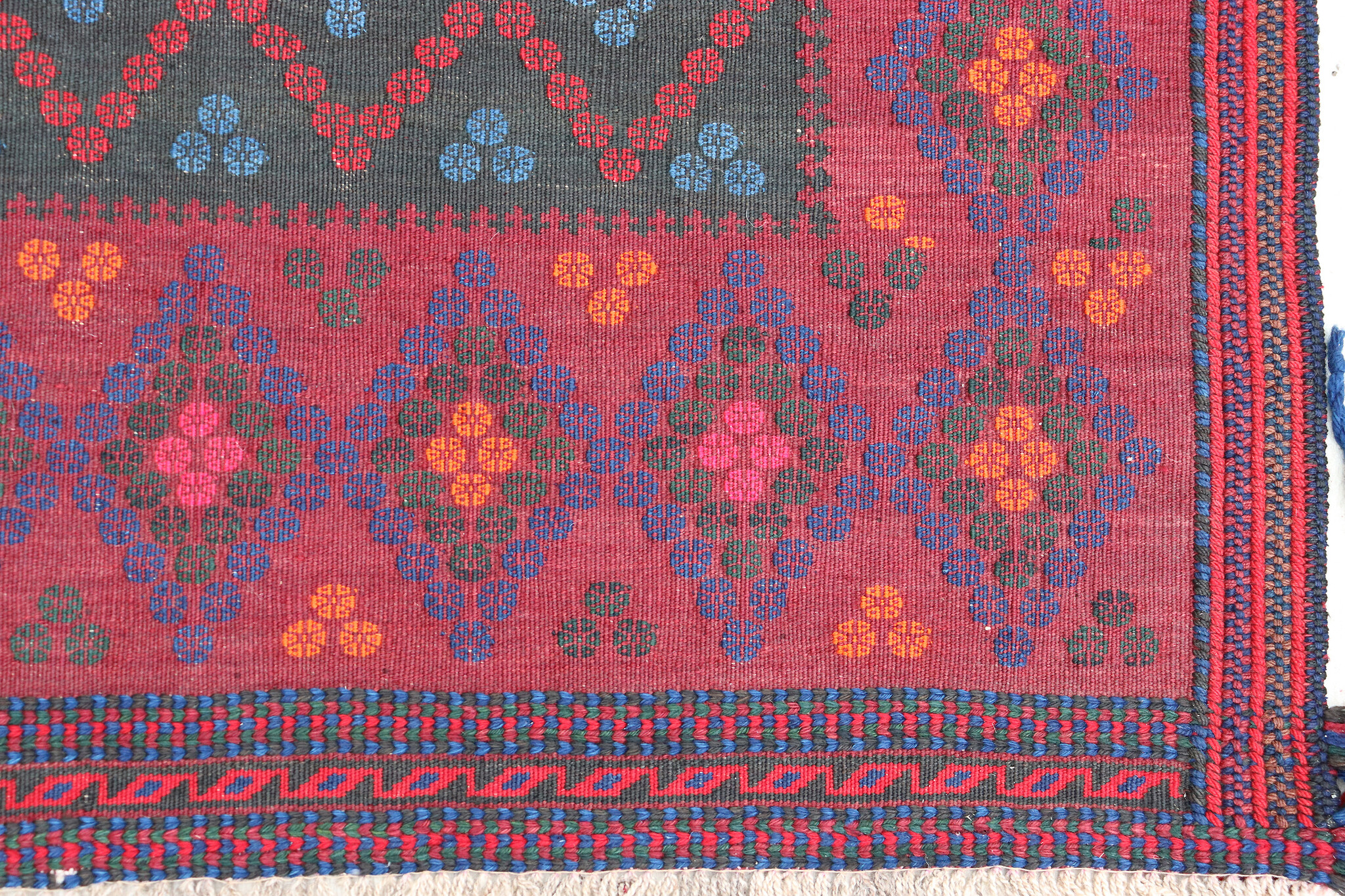 164x154  cm handgewebte nomaden orient Kelim aus Afghanistan sofrah Nr: 77