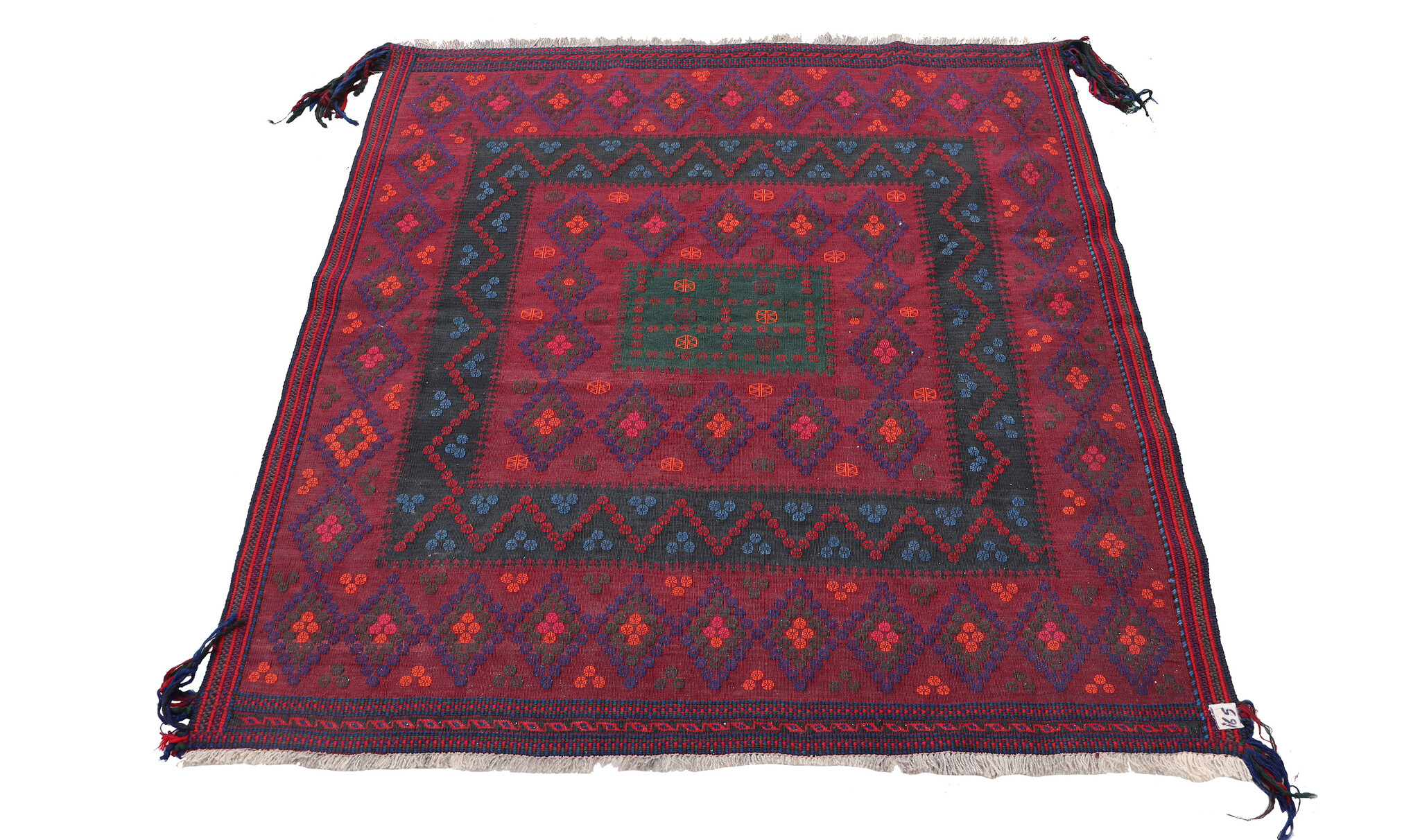 164x154  cm  oriental Handmade nomadic  kilim from Afghanistan sofrah No: 77
