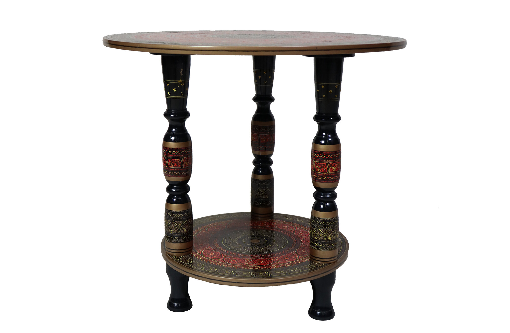 60 cm orient hand painted Lacquerware side table flower table telephone table tea table coffee table from Pakistan