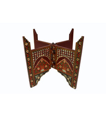 60 cm Egyptian Moroccan Vintage India Table stand Folding Table Base Carved Wooden oriental Coffee MGL 60/A