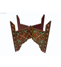 60 cm Ø Egyptian Moroccan Vintage India Table stand Folding Table Base Carved Wooden oriental Coffee MGL 60/C