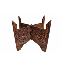 60 Ø Handgeschnitze Tischgestell für orientalische Teetisch zusammenklappbare tisch tablett gestell Massivholz  NUR/60 A