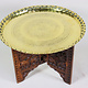 72 cm Ø    orient Islamic  Hammer Engraved Brass table Tea table side table Tray from Afghanistan  No-NUR/B