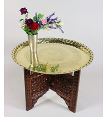 72 cm Ø Antik  ägyptisch marokkanisch orient Messing tablett Teetisch beisteltisch  Nr:  NUR/C