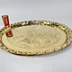 52 cm Ø    orient Islamic  Hammer Engraved Brass table Tea table side table Tray  No-50/GD