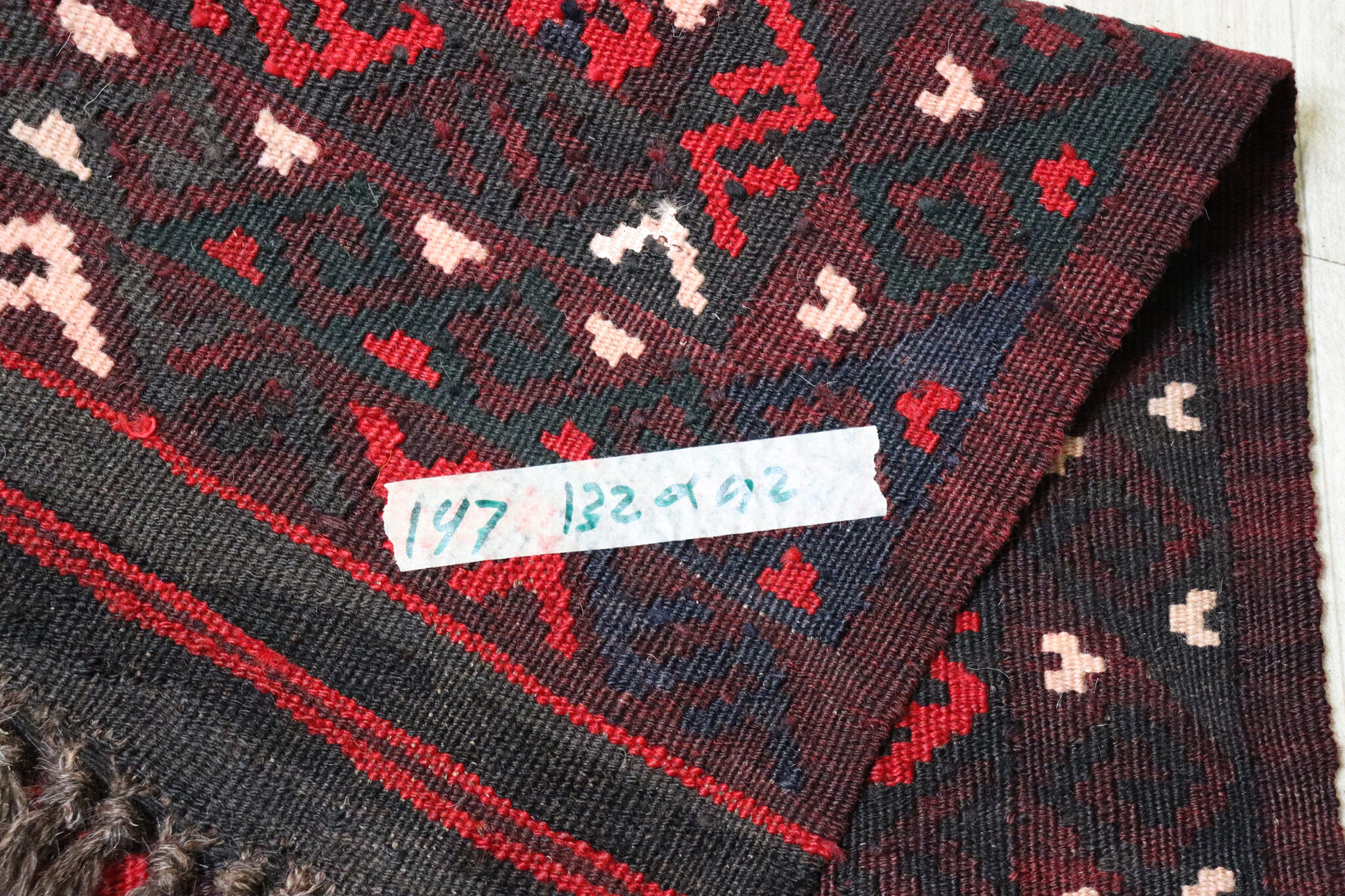 132x92   cm Afghan   nomadic Kilim rug  No:147