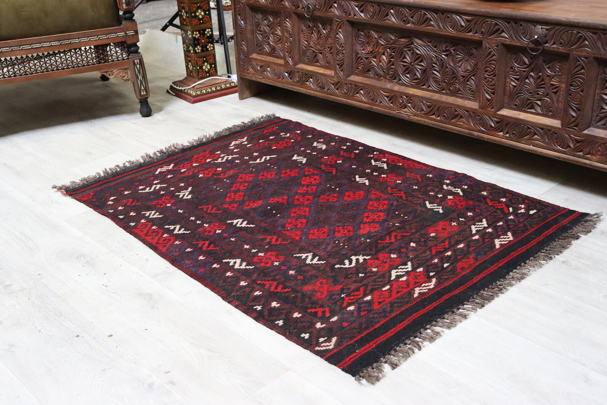 132x92   cm Afghan   nomadic Kilim rug  No:147