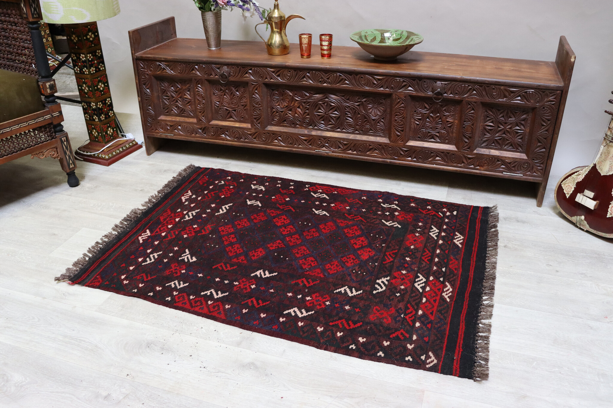 132x92   cm Afghan   nomadic Kilim rug  No:147