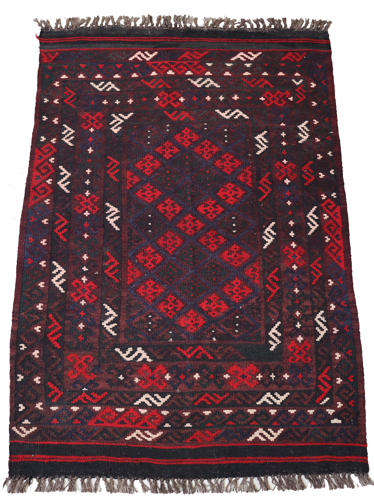 132x92   cm Afghan   nomadic Kilim rug  No:147