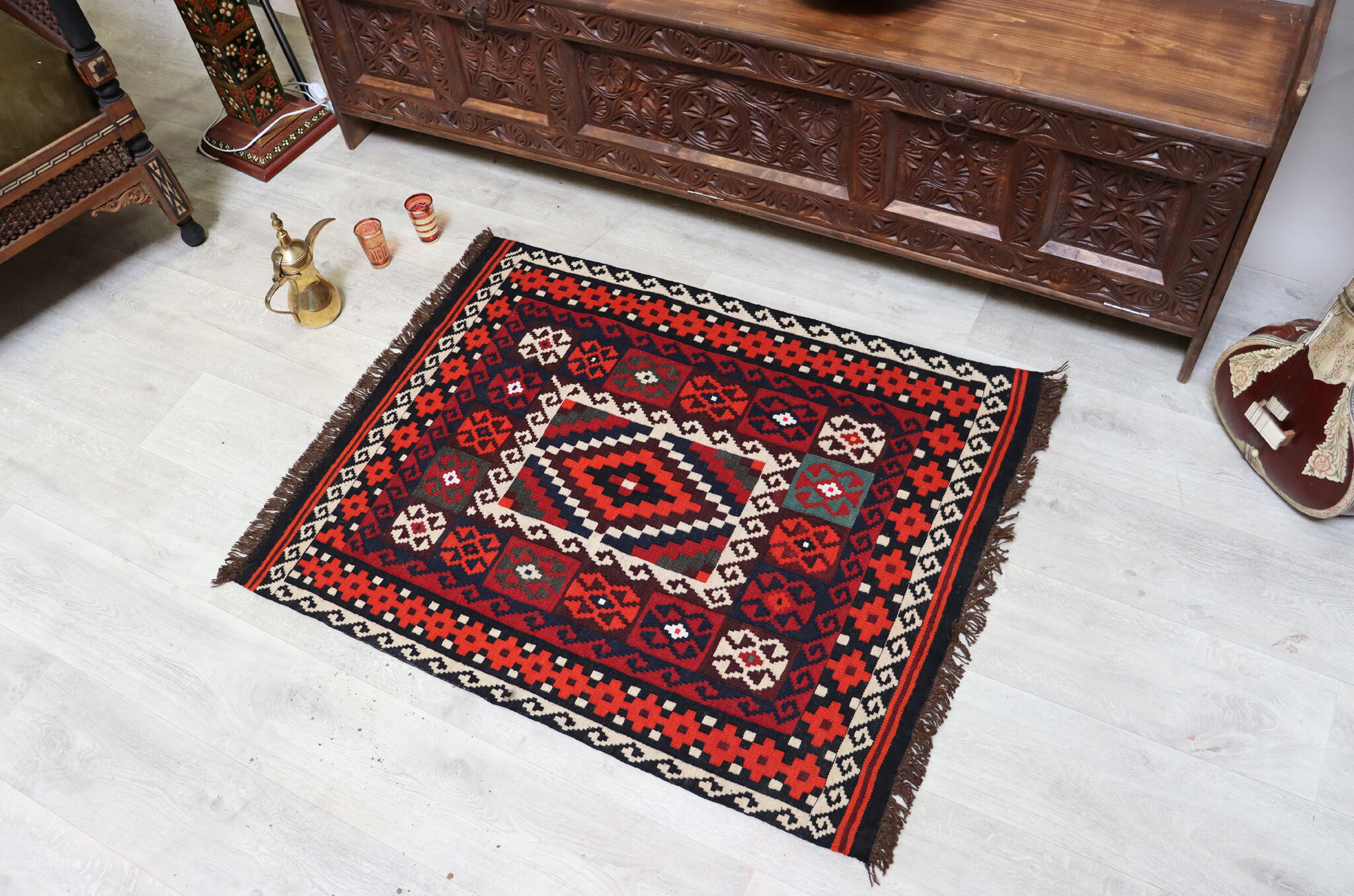 112x88 cm Afghan   nomadic Kilim rug  No:140