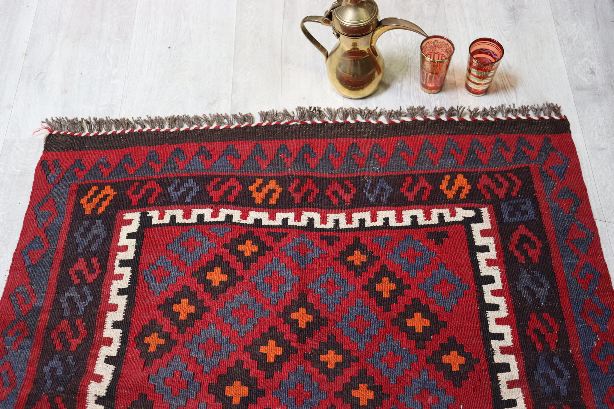 96x94 cm Afghan   nomadic Kilim rug  No:141