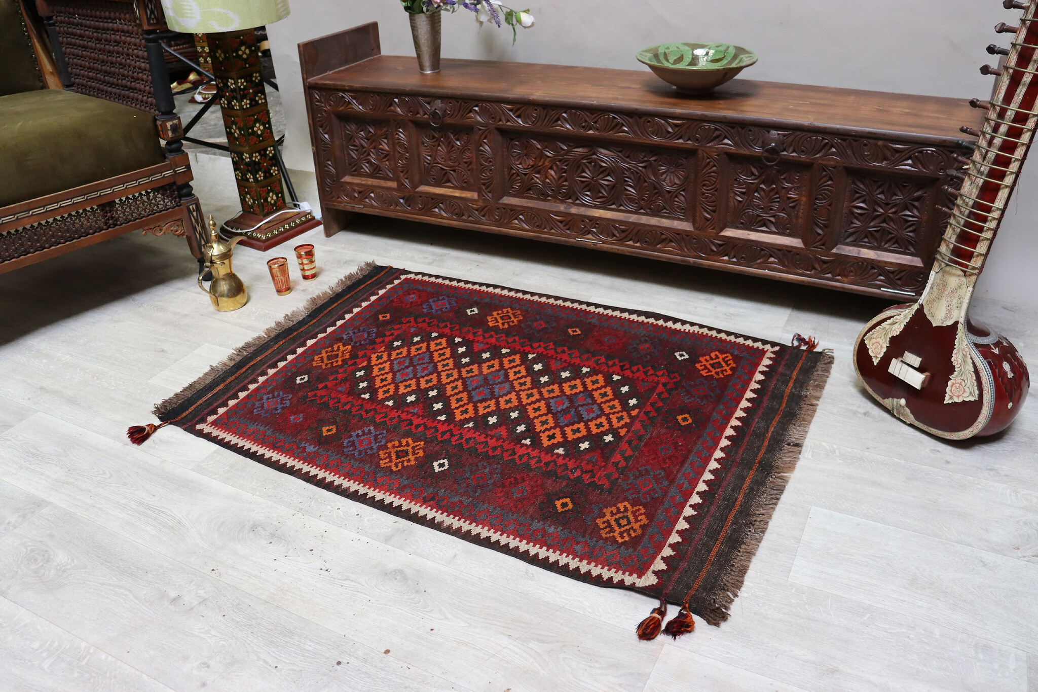 125x88 cm Afghan   nomadic Kilim rug  No:134