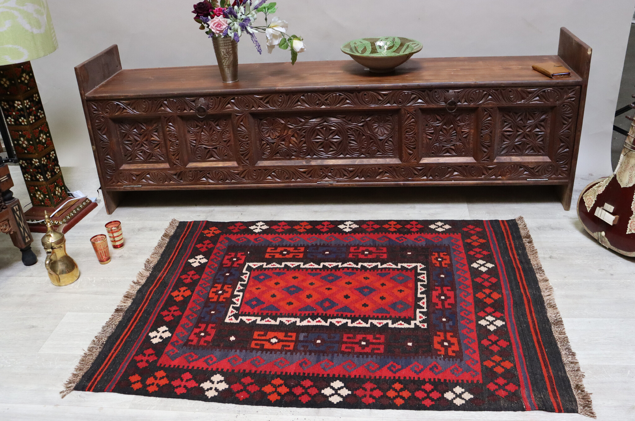 127x97 cm afghan maimana Kelim Nr: 145