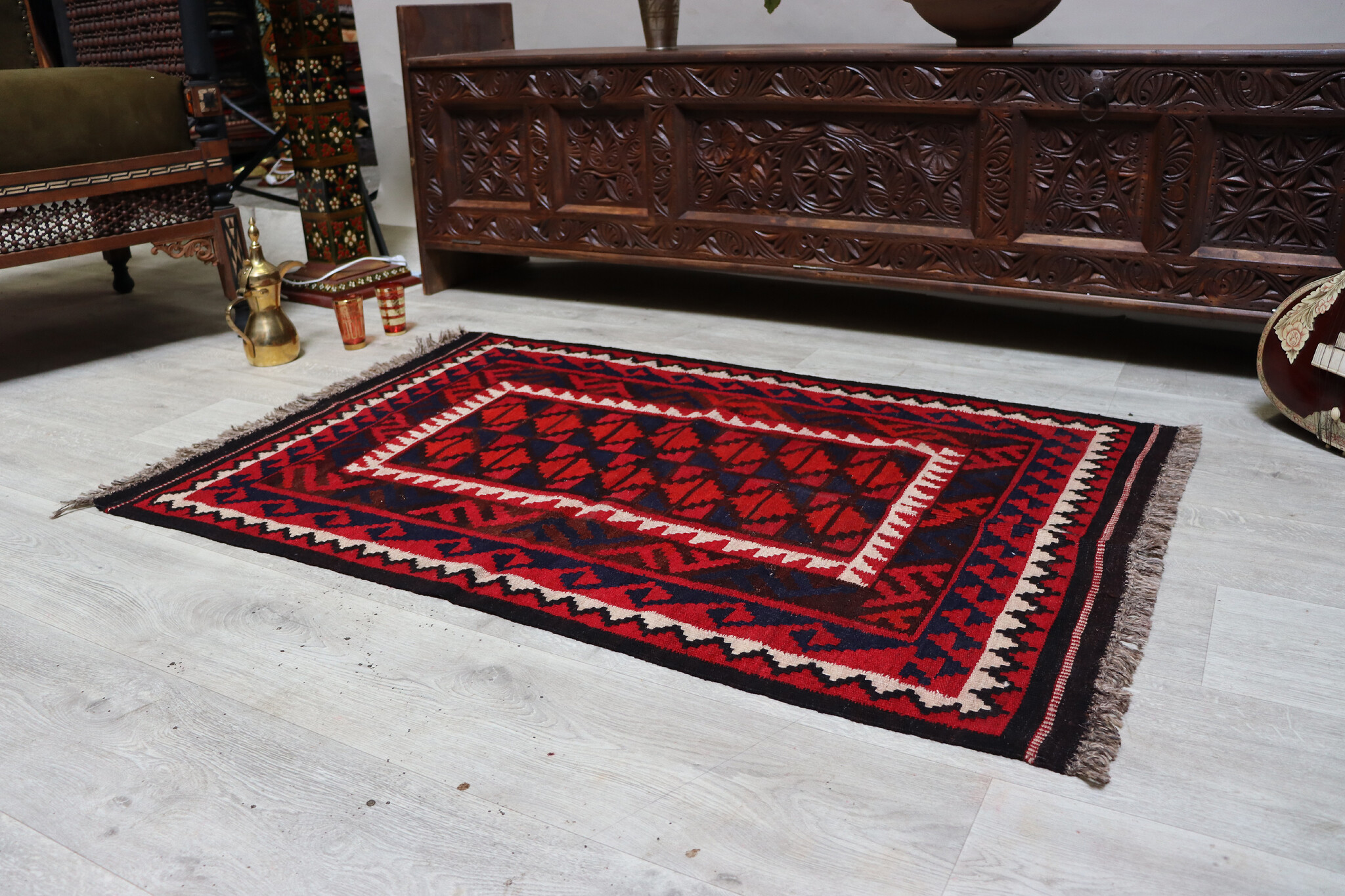 123x82 cm afghan maimana Kelim Nr: 131