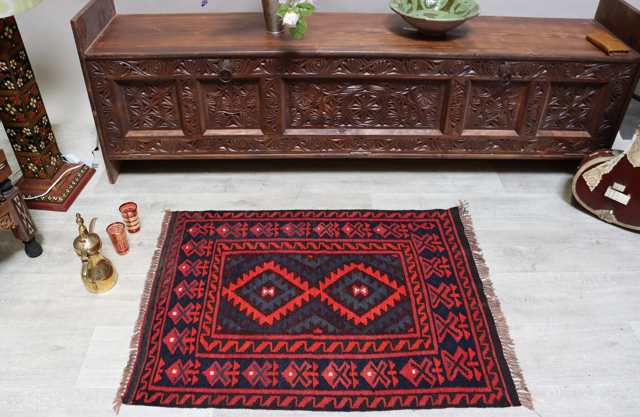 97x75 cm Afghan   nomadic Kilim rug  No:136