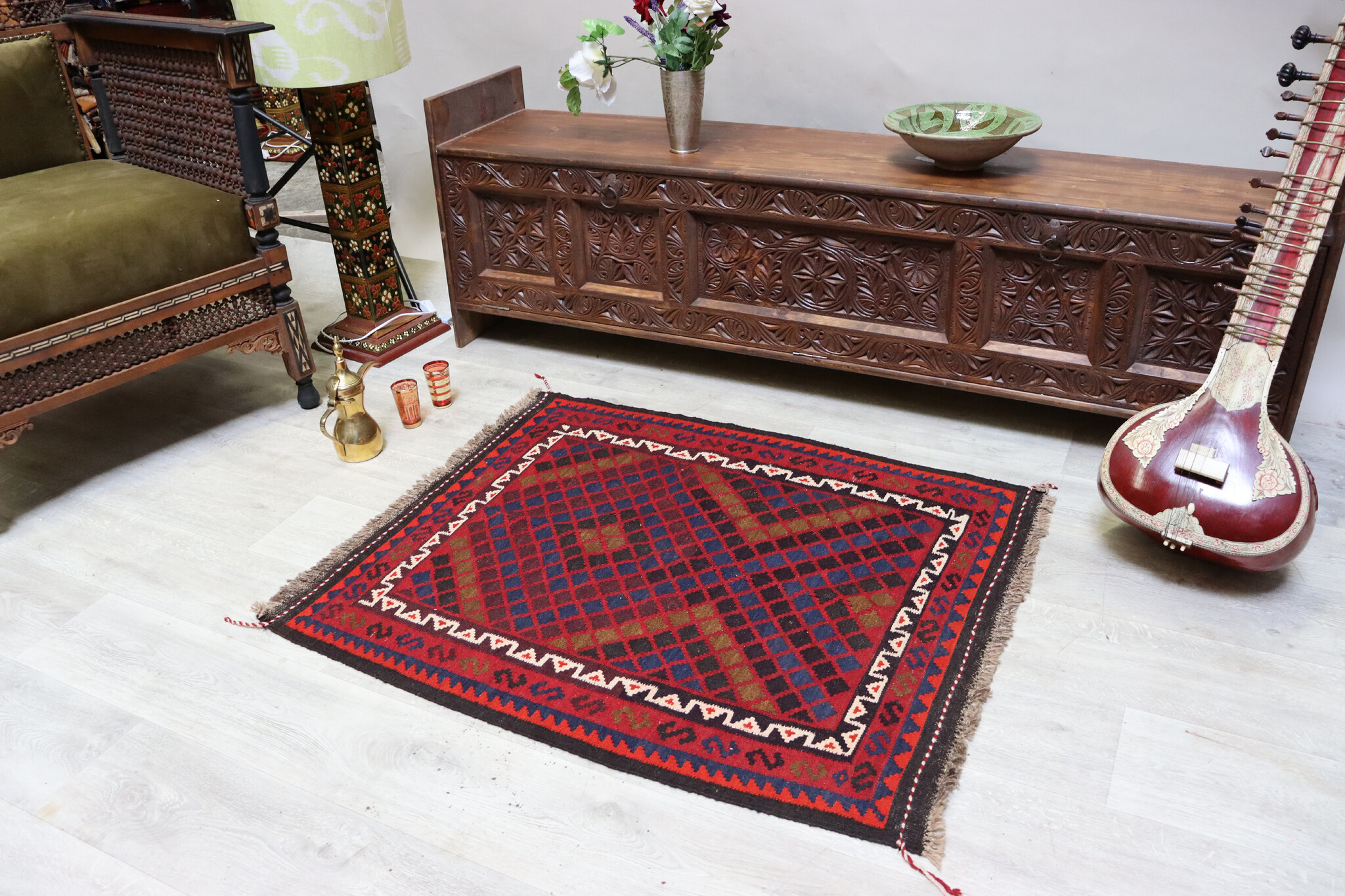 108x92 cm Afghan   nomadic Kilim rug  No:133