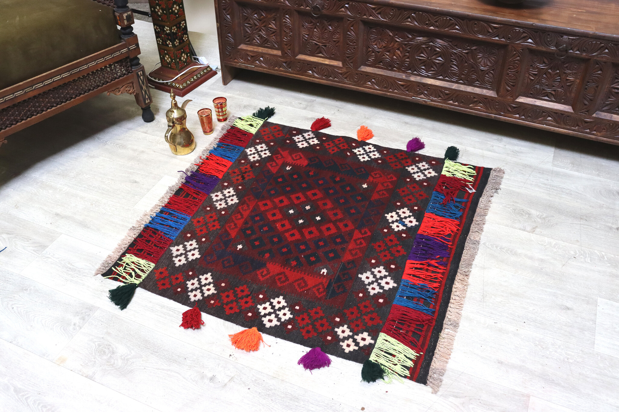 100x95 cm afghan maimana Kelim Nr: 124