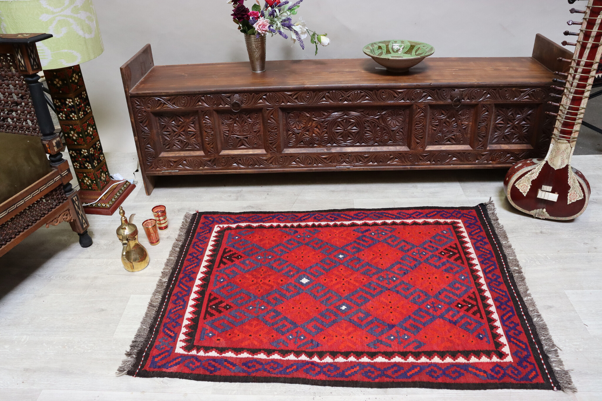 123x89 cm Afghan   nomadic Kilim rug  No:126