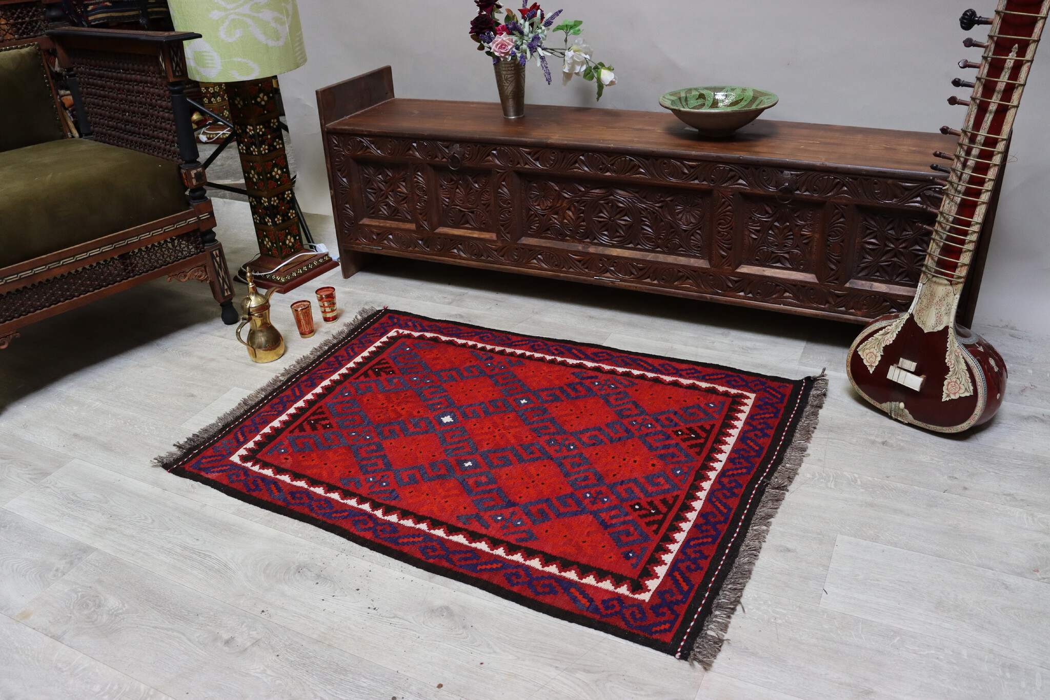 123x89 cm Afghan   nomadic Kilim rug  No:126