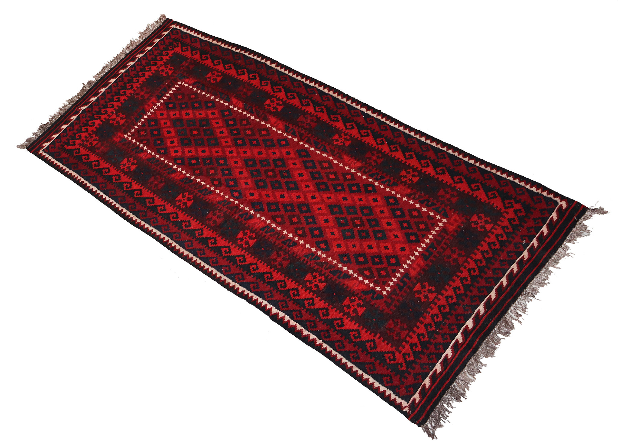 221x100 cm Afghan   nomadic Kilim rug  No:182