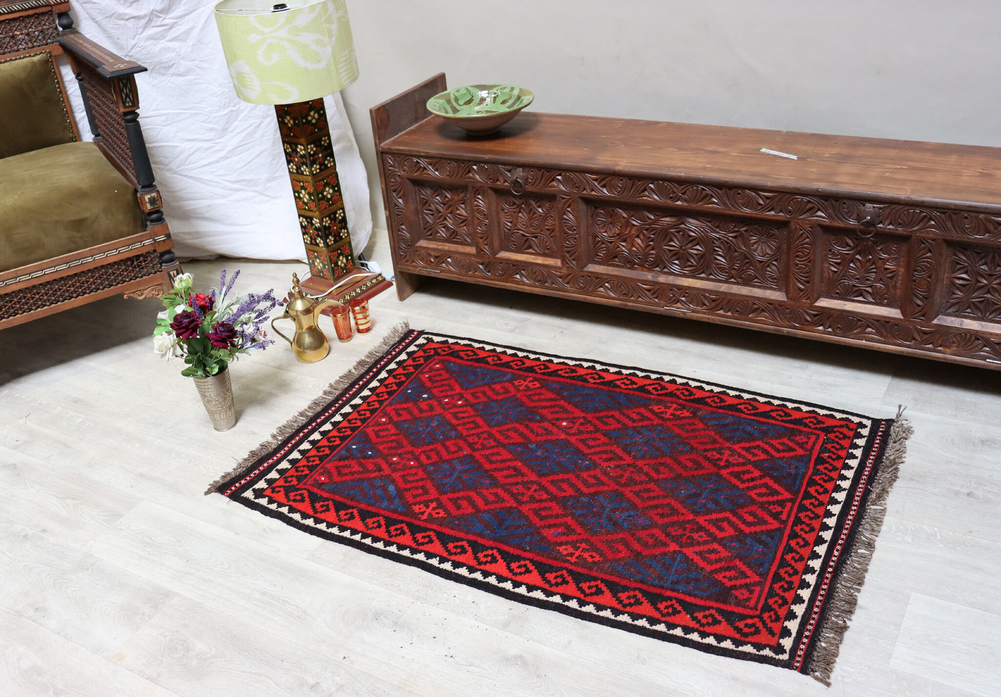 136x87 cm Afghan   nomadic Kilim rug  No:154