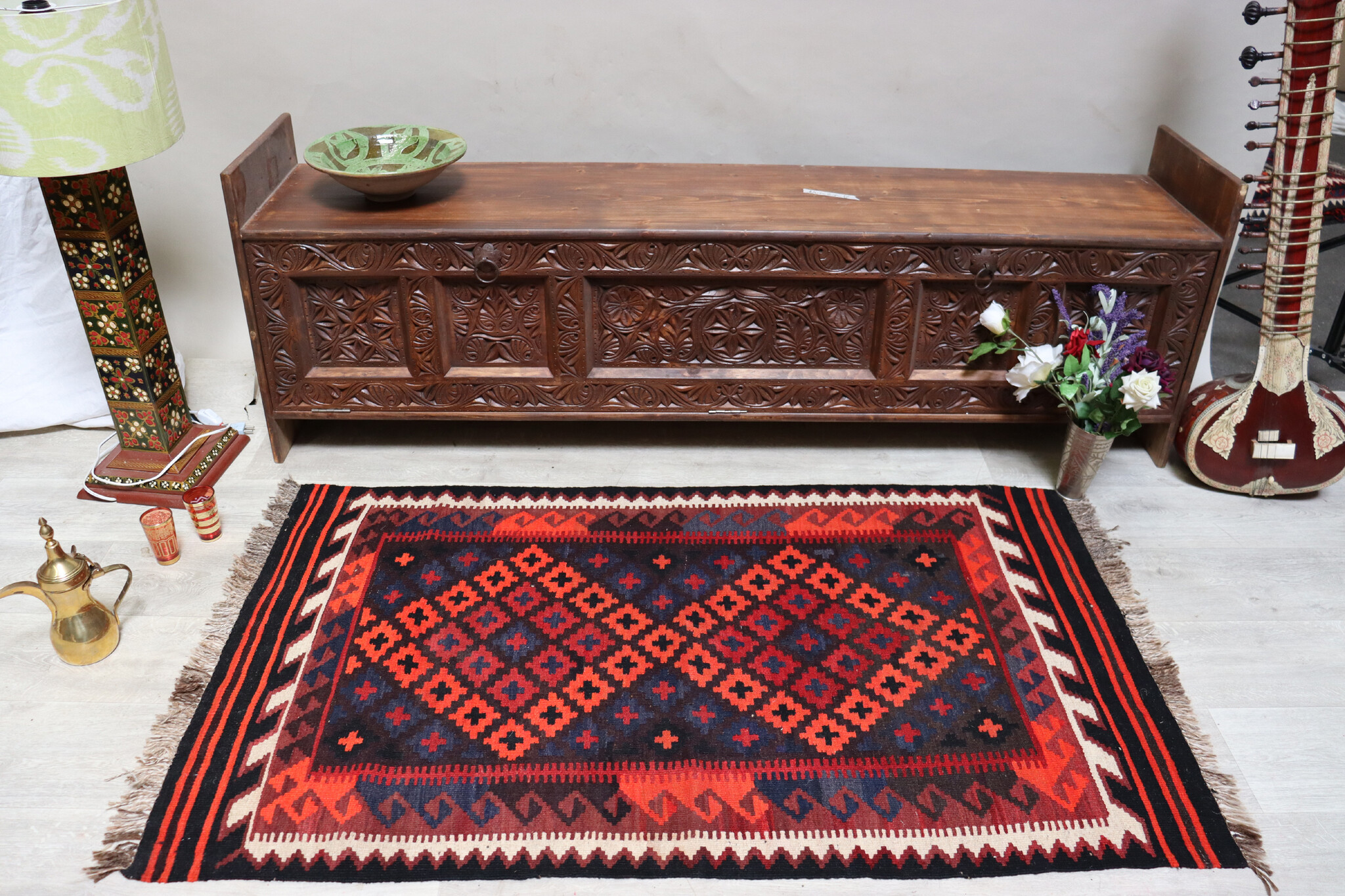 150x78 cm afghan maimana Kelim Nr: 151