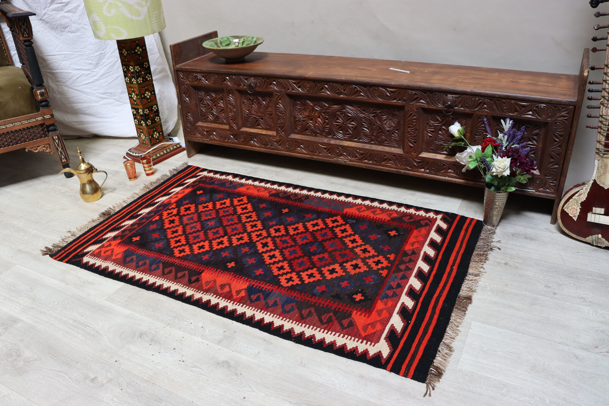 150x78 cm Afghan   nomadic Kilim rug  No:151