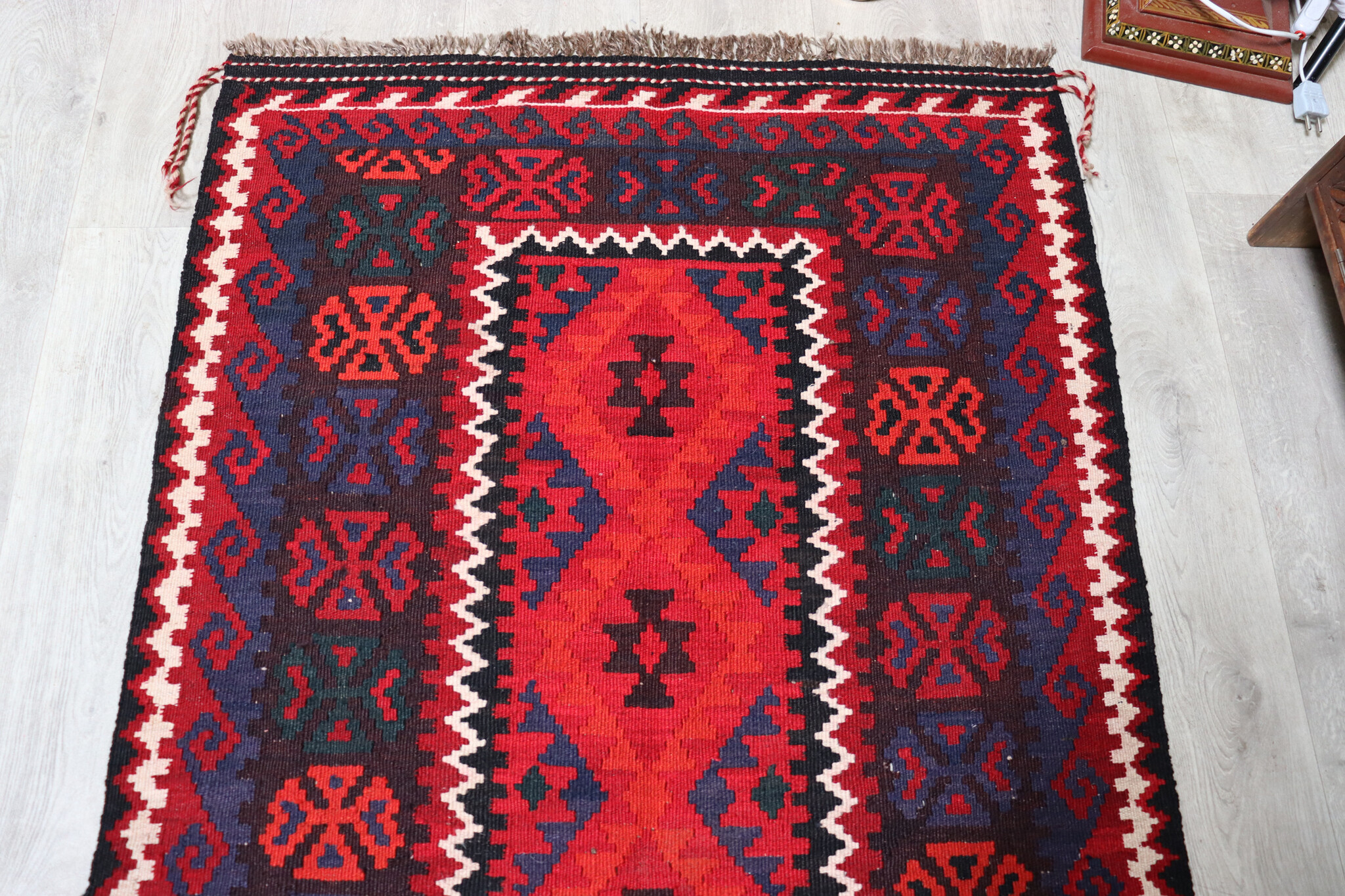 210x91 cm Afghan   nomadic Kilim rug  No:175