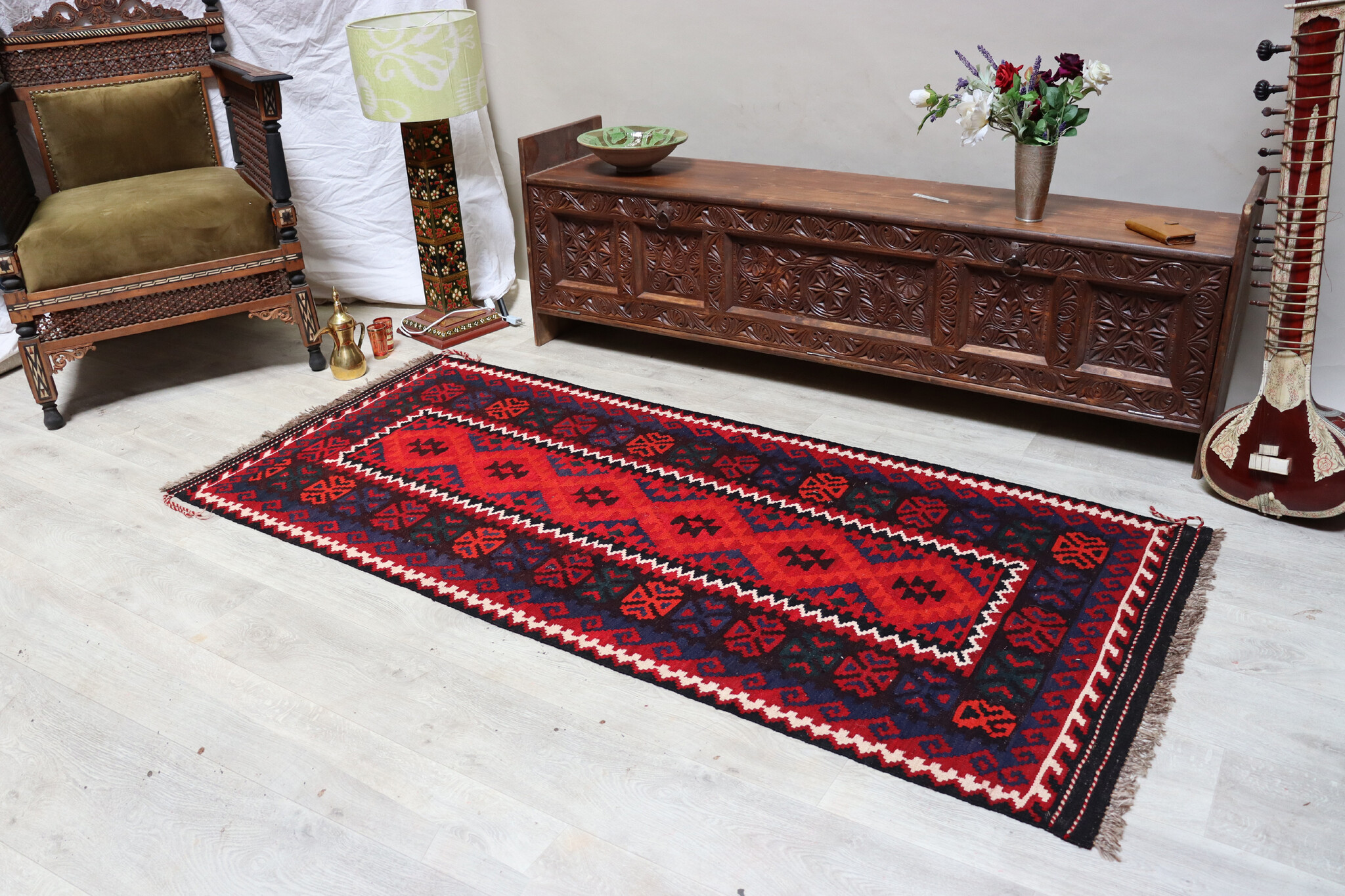 210x91 cm afghan maimana Kelim Nr: 175