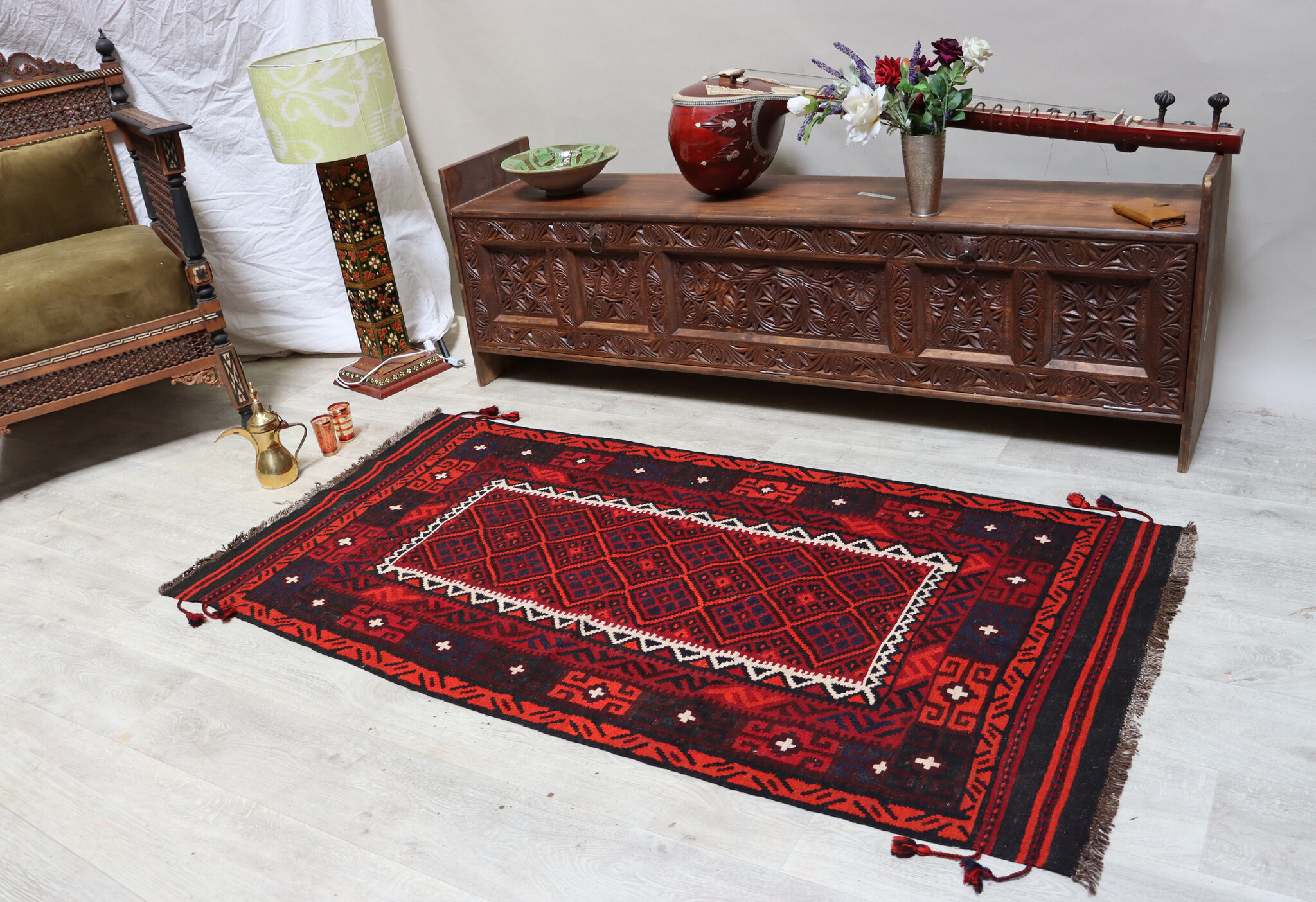 175x94 cm Afghan   nomadic Kilim rug  No:1 71