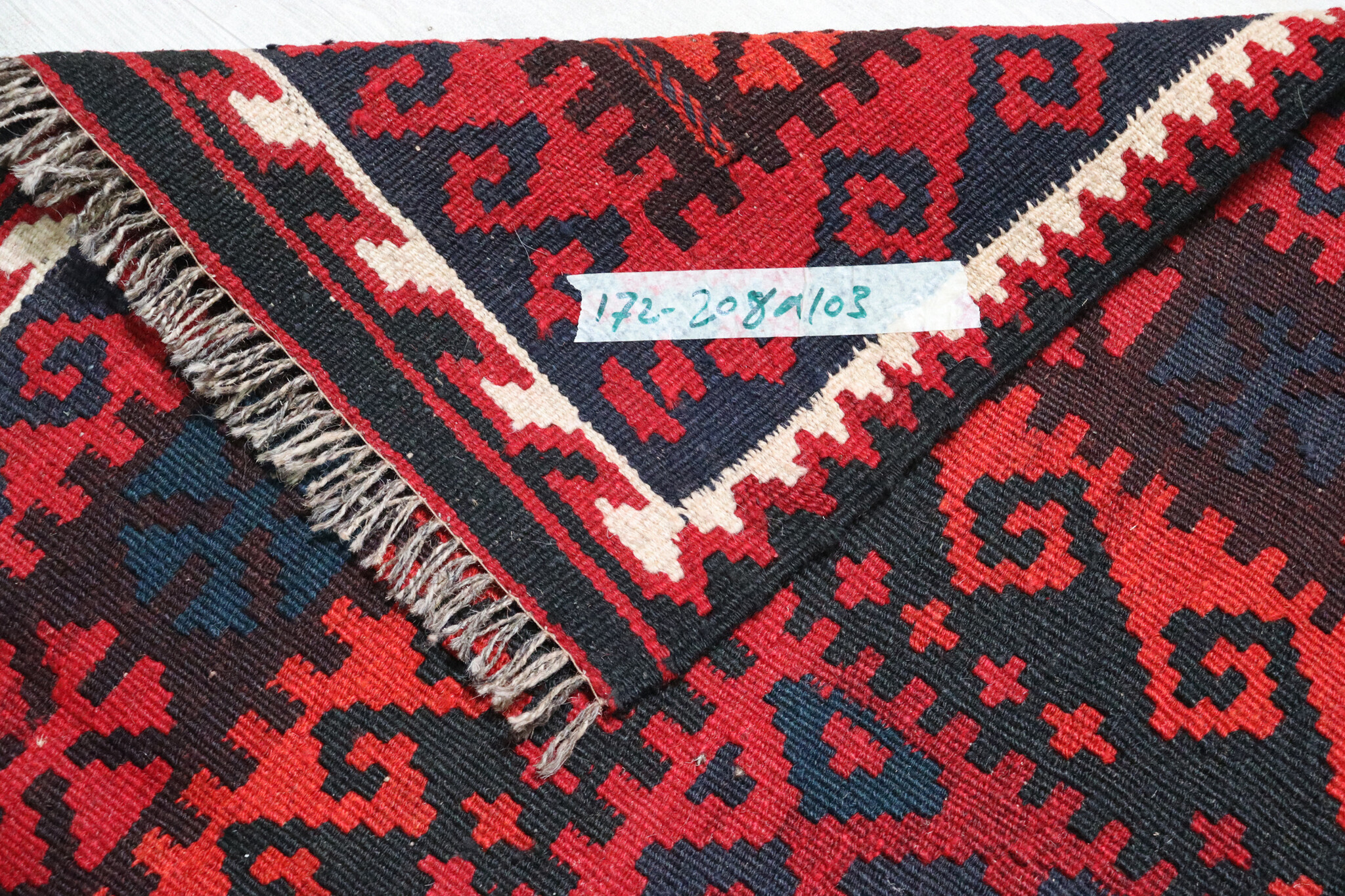 208x103 cm Afghan   nomadic Kilim rug  No:172